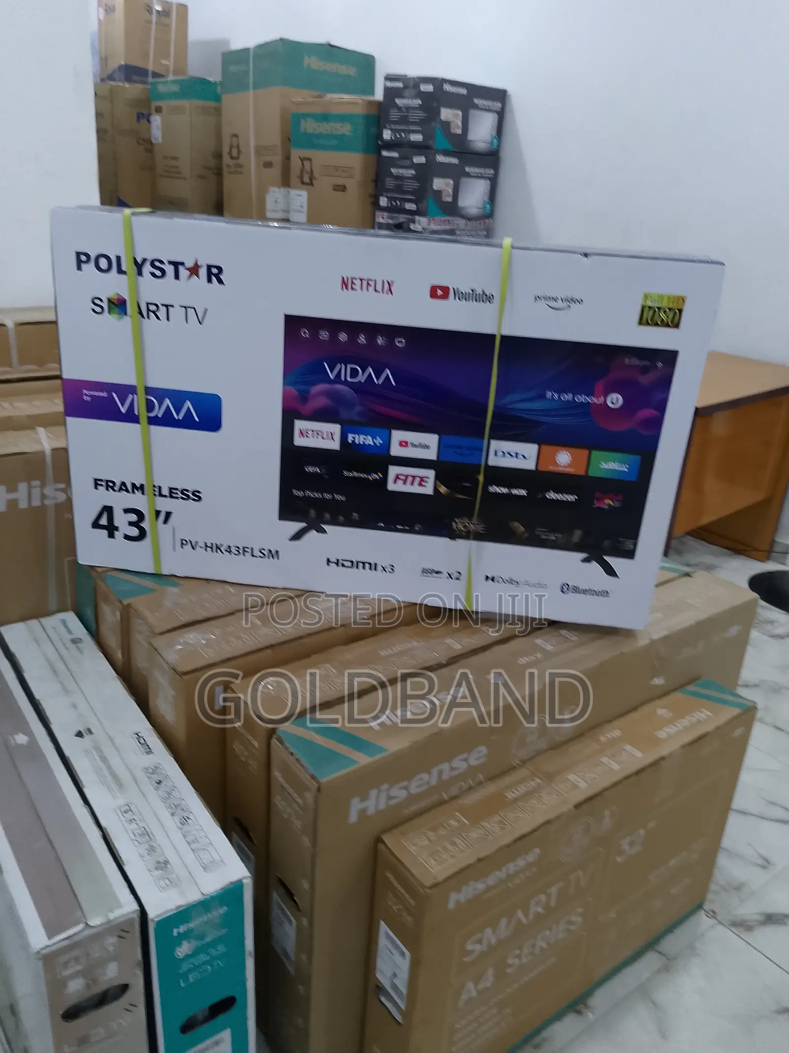 Polystar 43" Frameless Smart Tv PV-HK43FLSM Available
