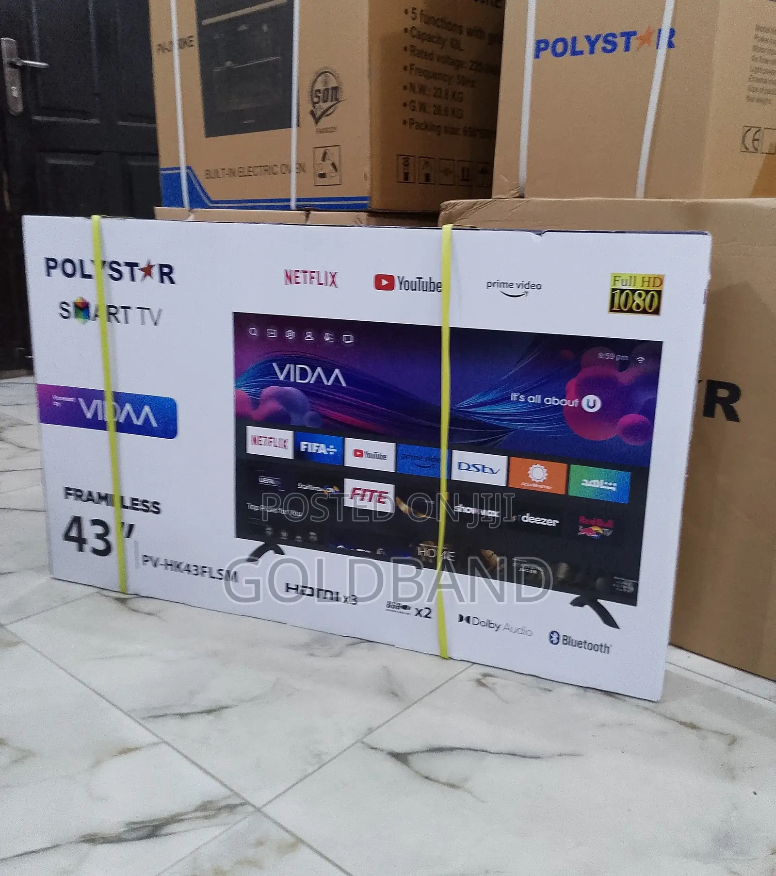 Best Deal Polystar 43" Frameless Full HD Smart Tv PV-HK43FLS