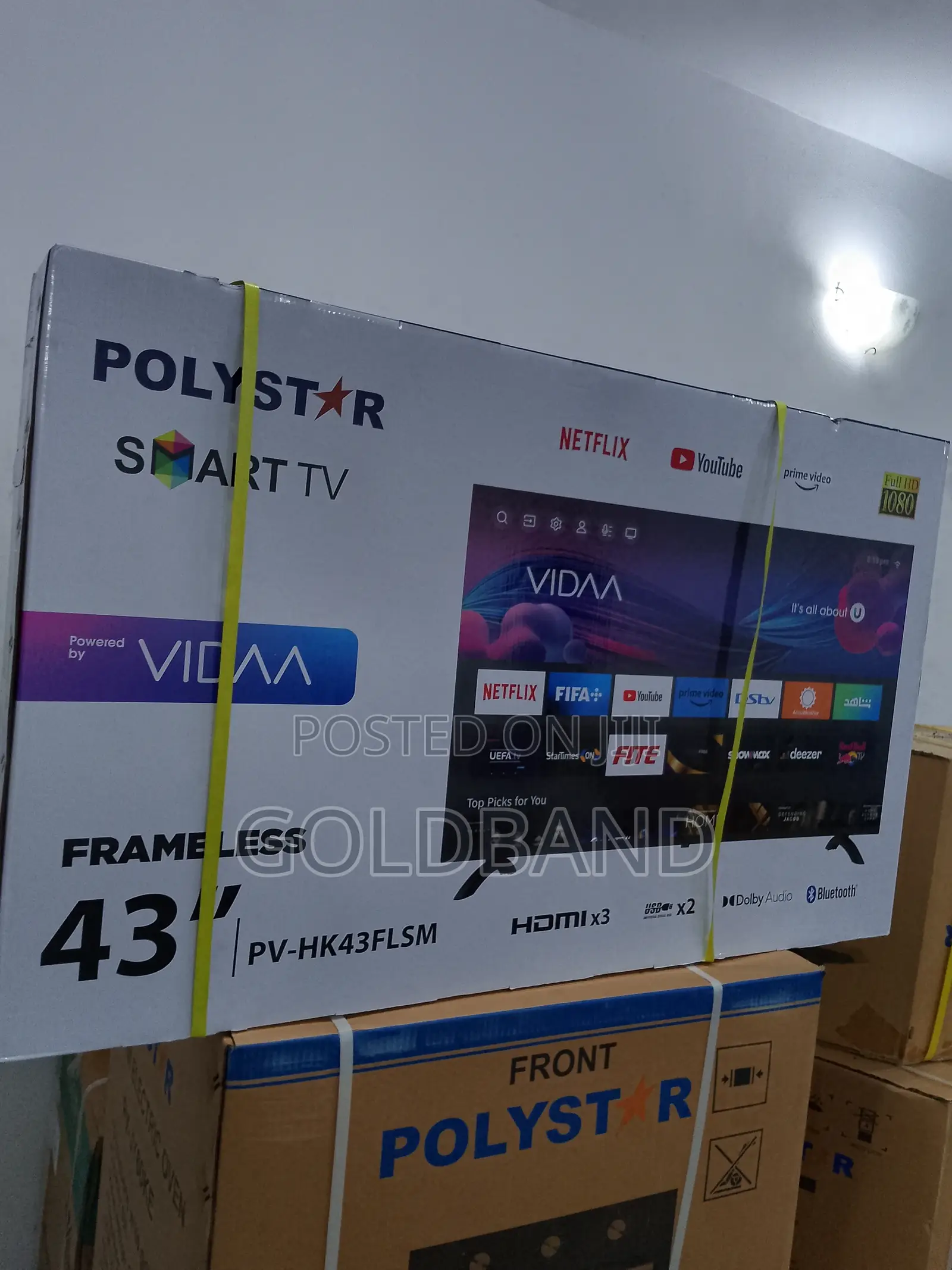 Most Efficient Polystar 43" Frameless Smart Tv PV-HK43FLSM