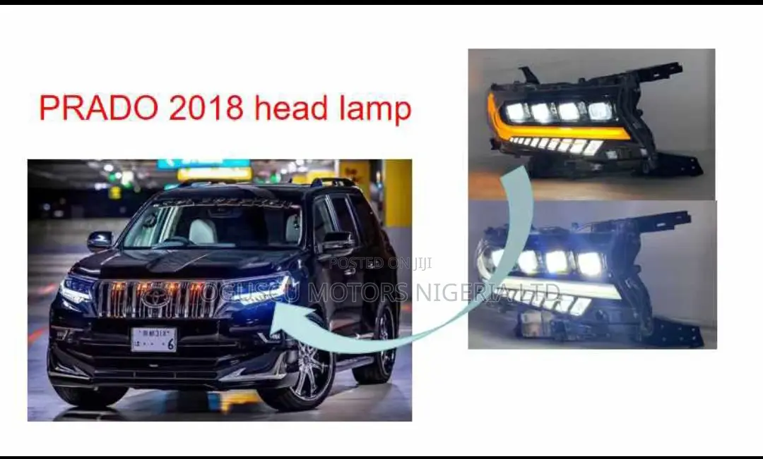 Headlamp Prado 2023 4 Touch With LED Lights