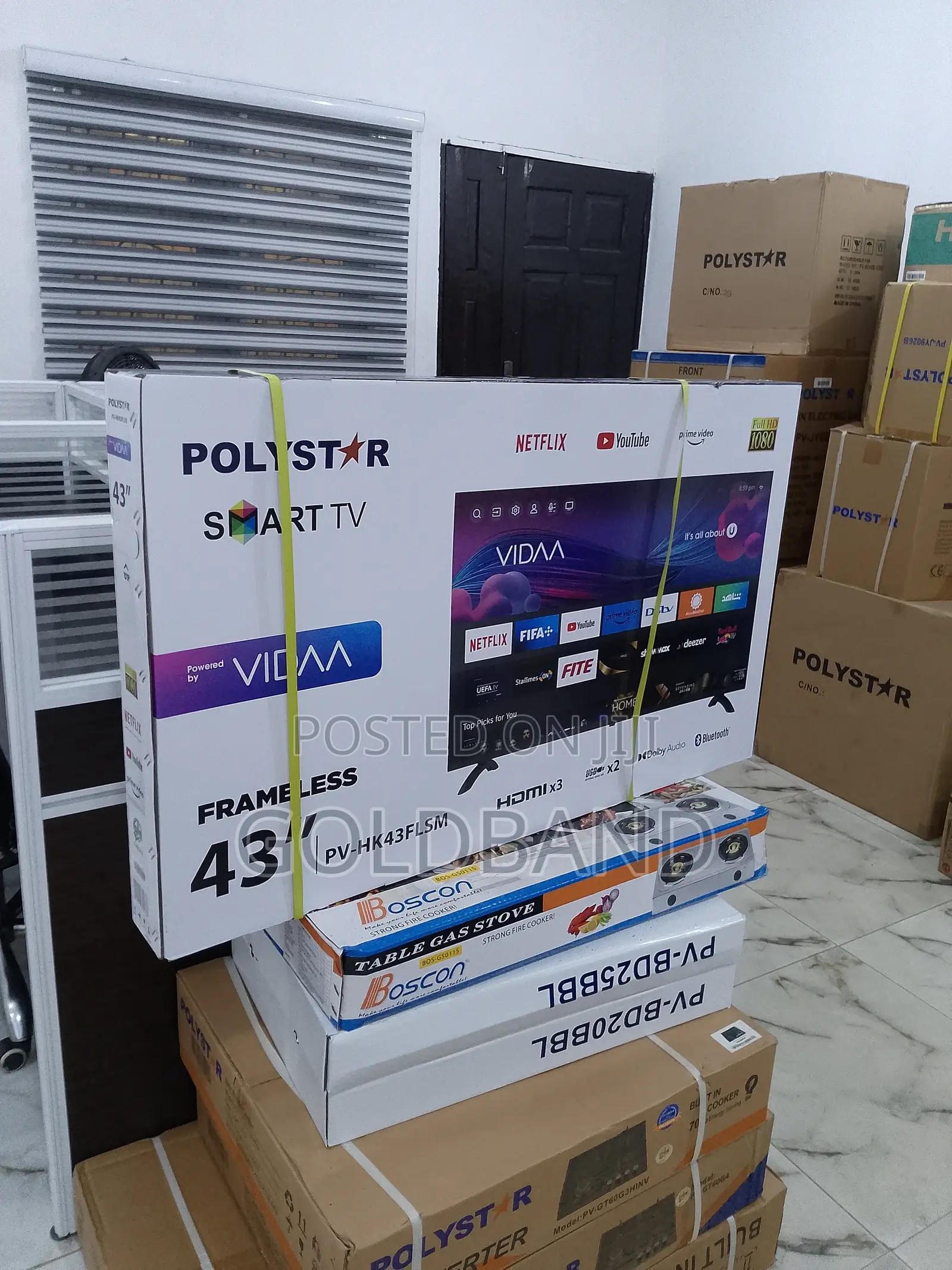 Vidaa Version 43" Polystar Frameless Smart Tv PV-HK43FLSM