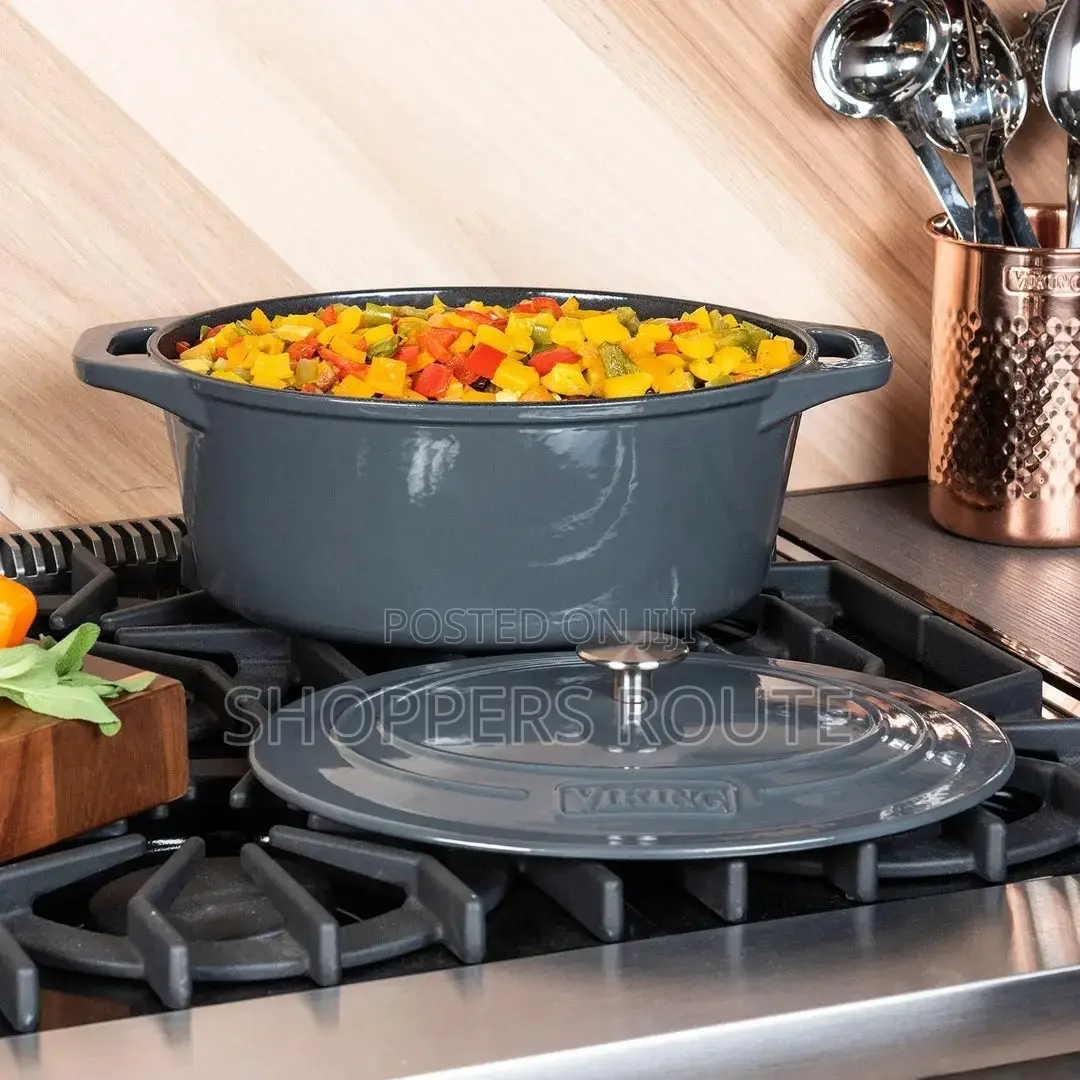Viking 7 Qt Enamel Coated Cast Iron Dutch Oven/Roaster