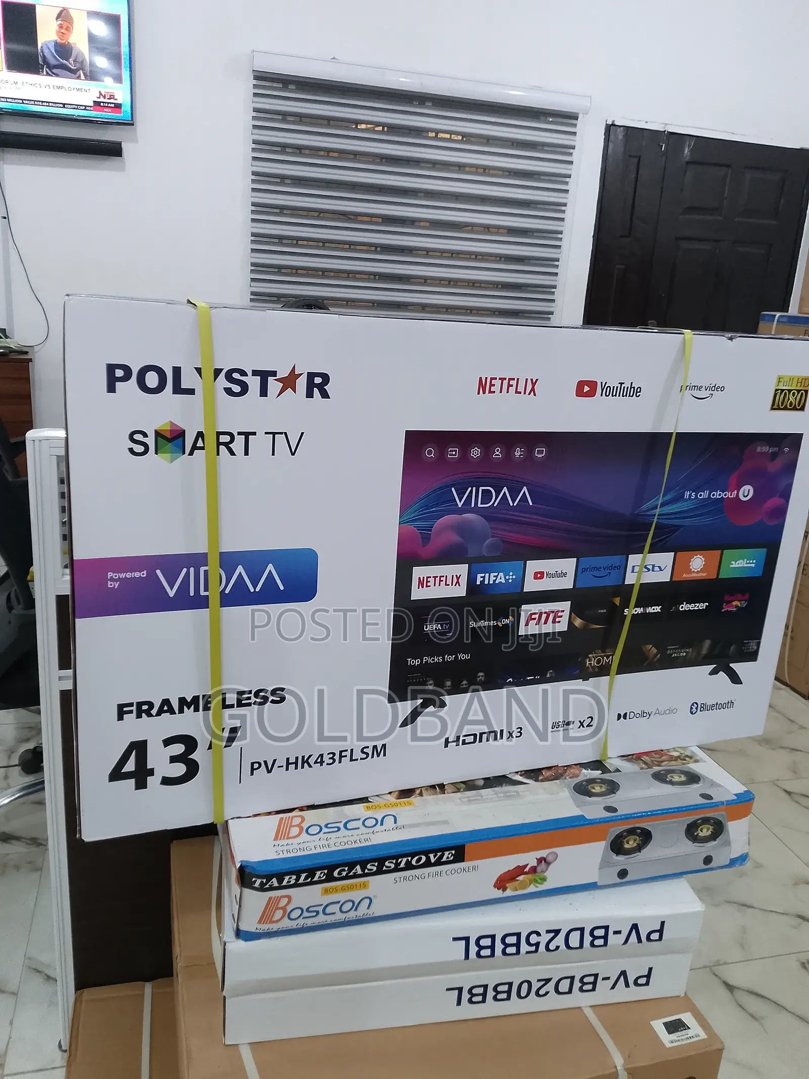 The Ideal Polystar 43" Frameless Full HD Smart Tv PV-HK43FLS
