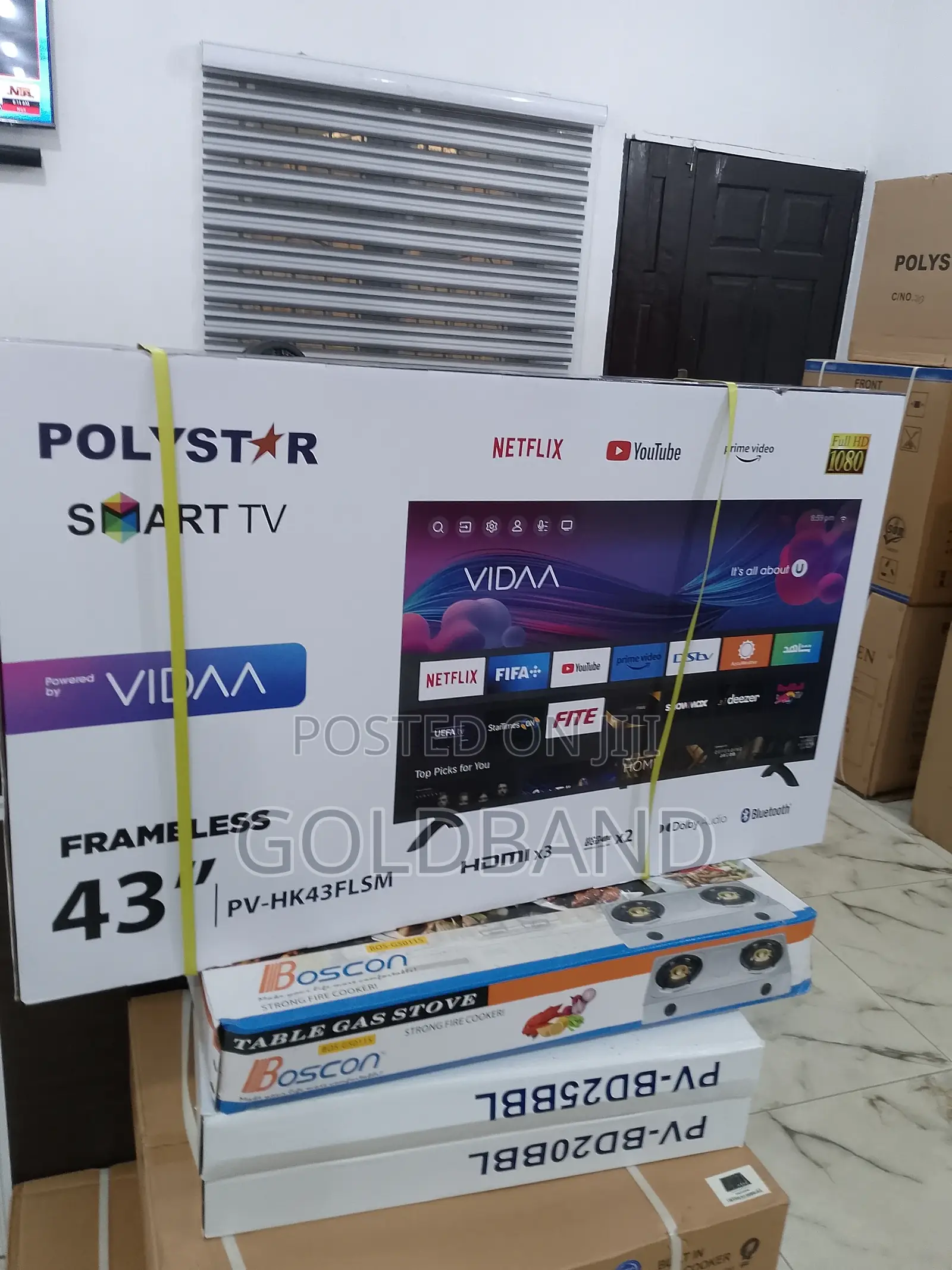 The Ideal Polystar 43" Frameless Full HD Smart Tv PV-HK43FLS
