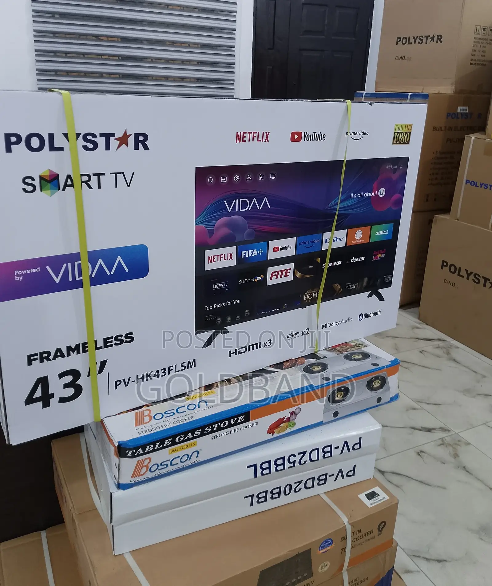 Picture Perfect Polystar 43" Frameless Smart Tv PV-HK43FLSM