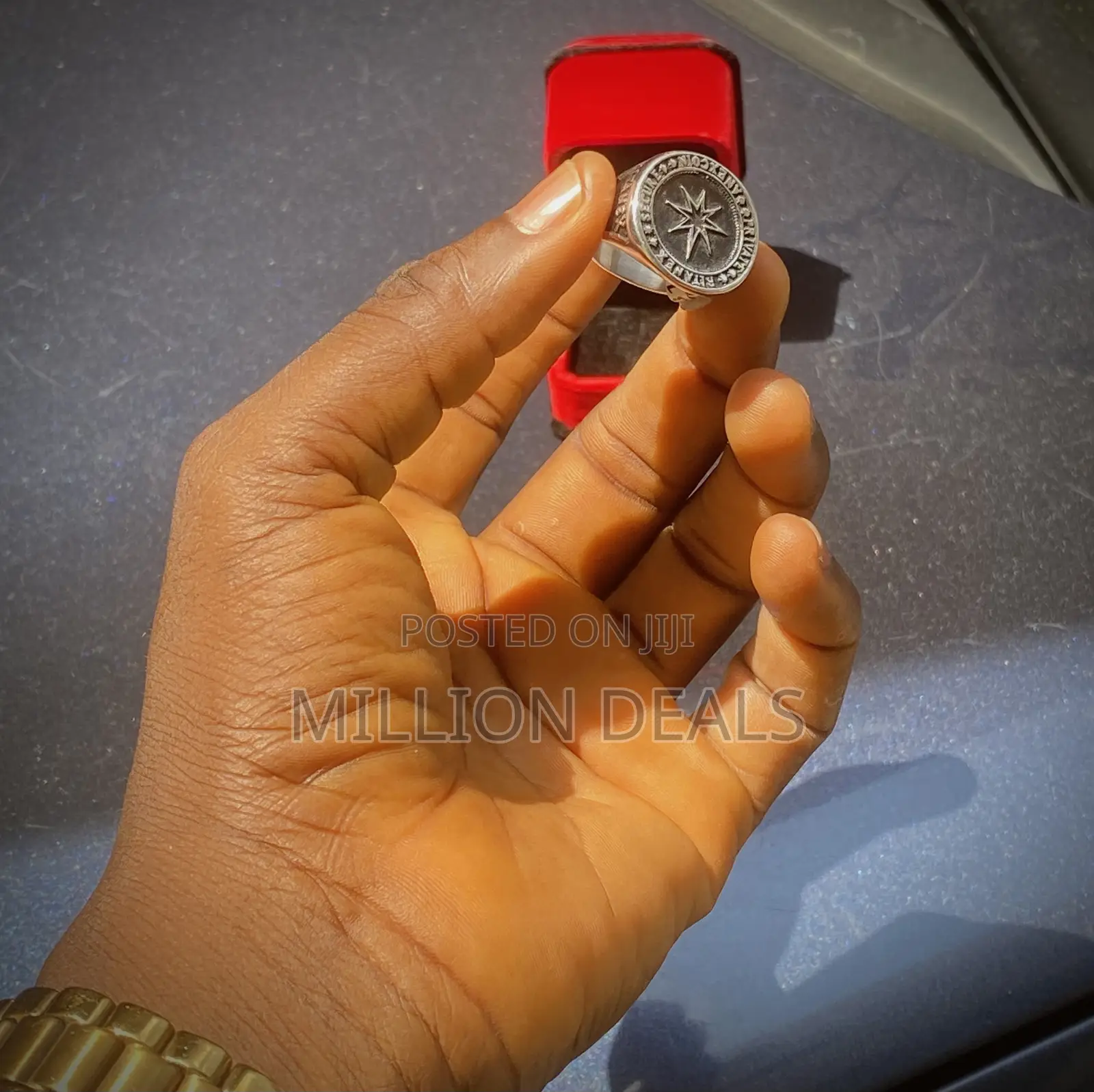 Star Studded Punk Pinky Men’S Ring