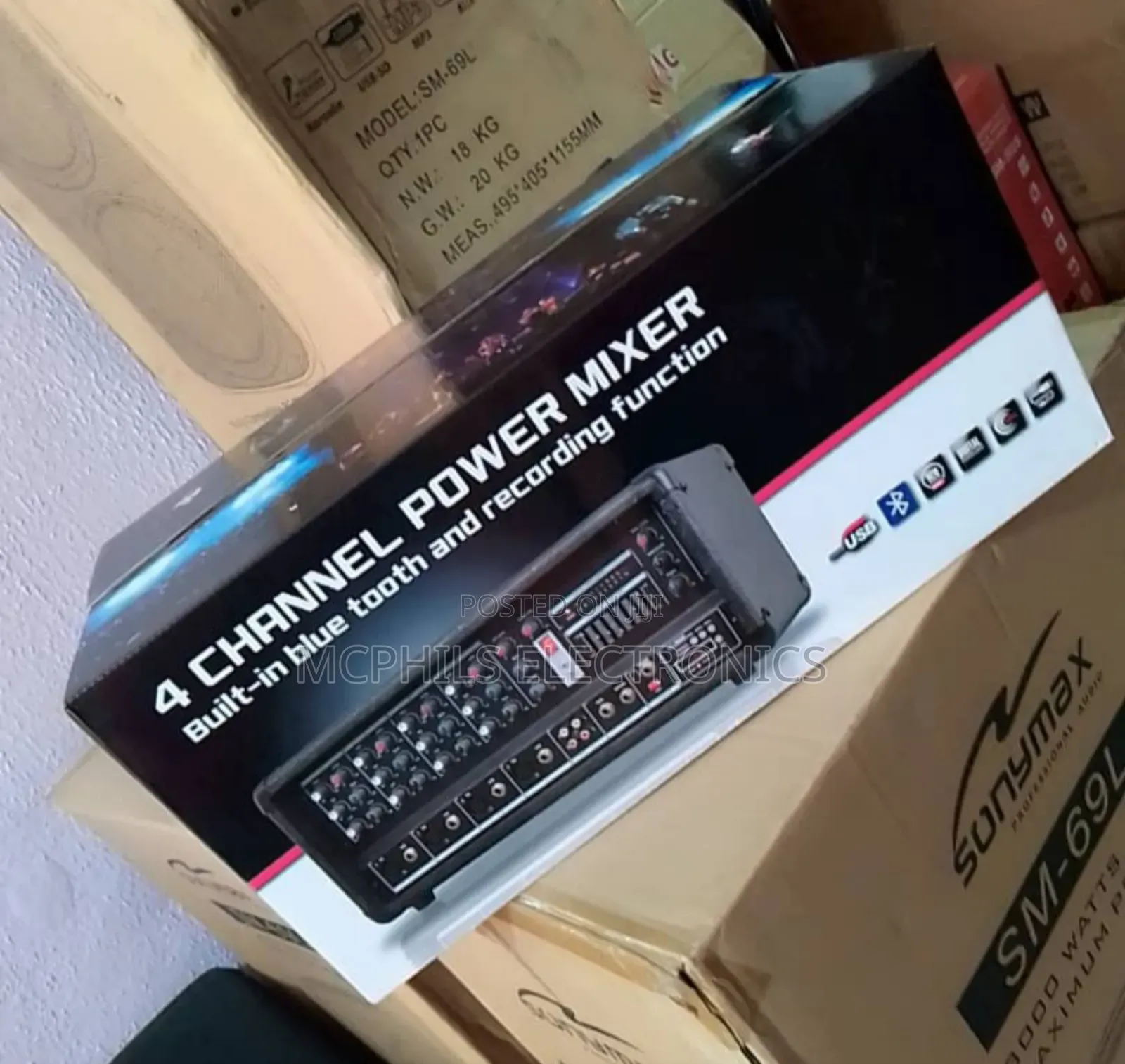 4-Channels Powered Box Mixer