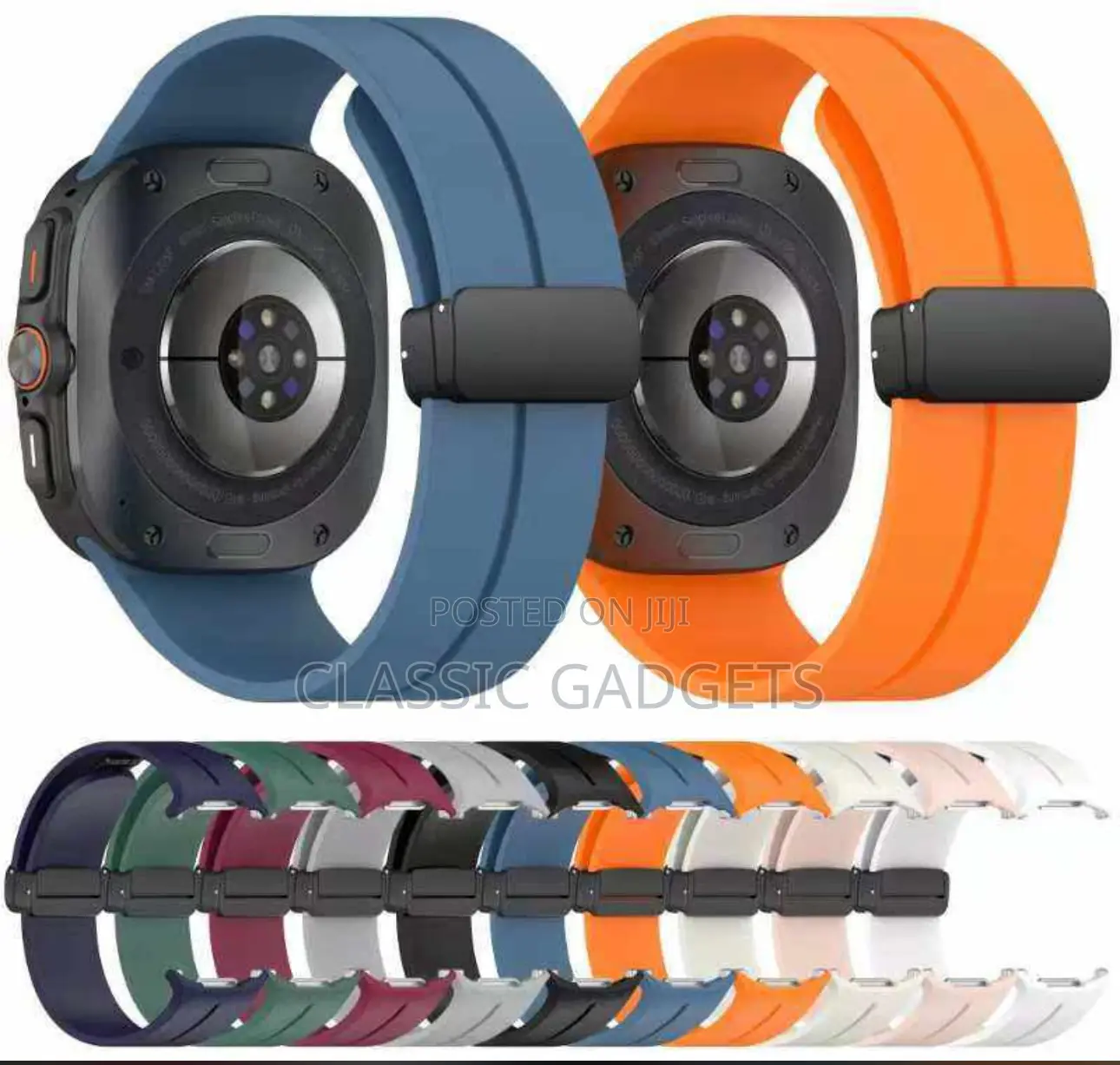 Magnetic Rubber Replacements Strap for Galaxy Watch Ultra