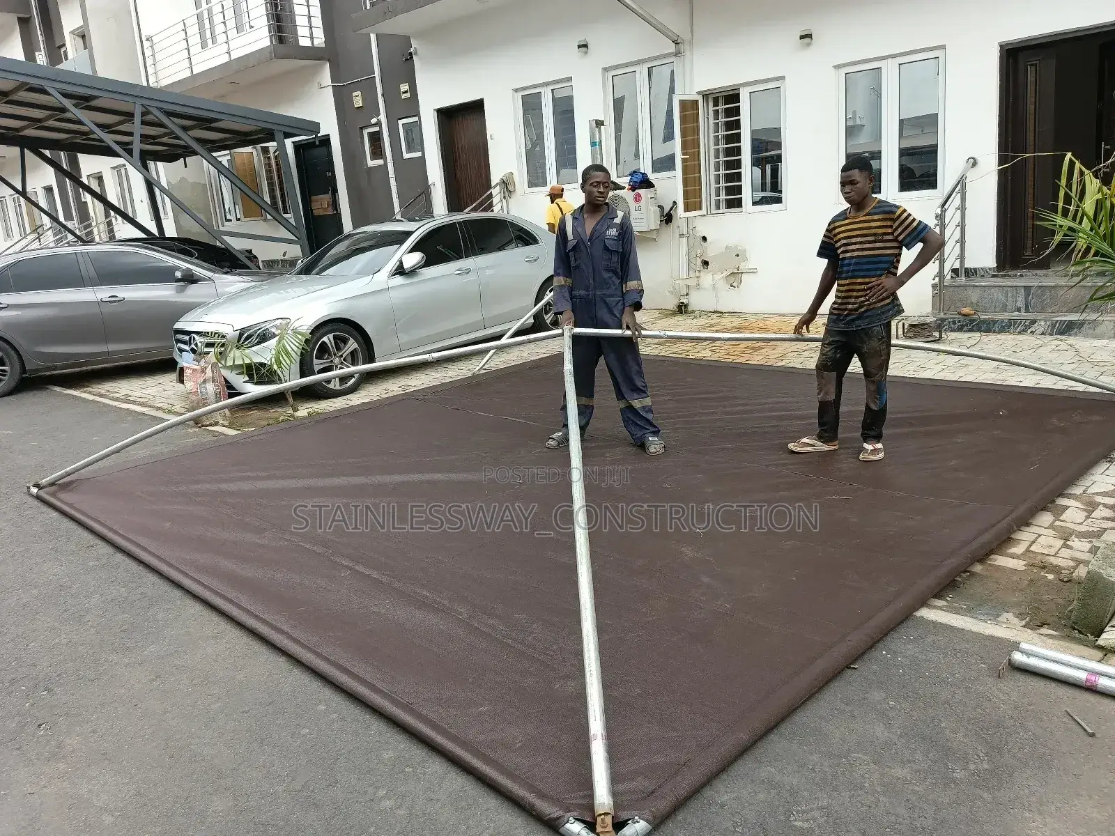 Butterfly Carport Design for 2 Cars