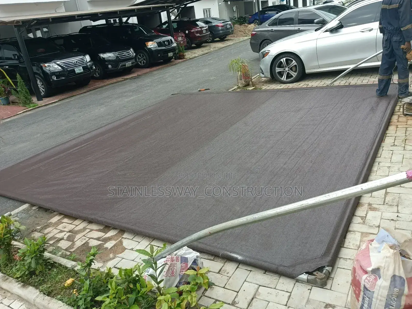 Butterfly Carport Design for 2 Cars