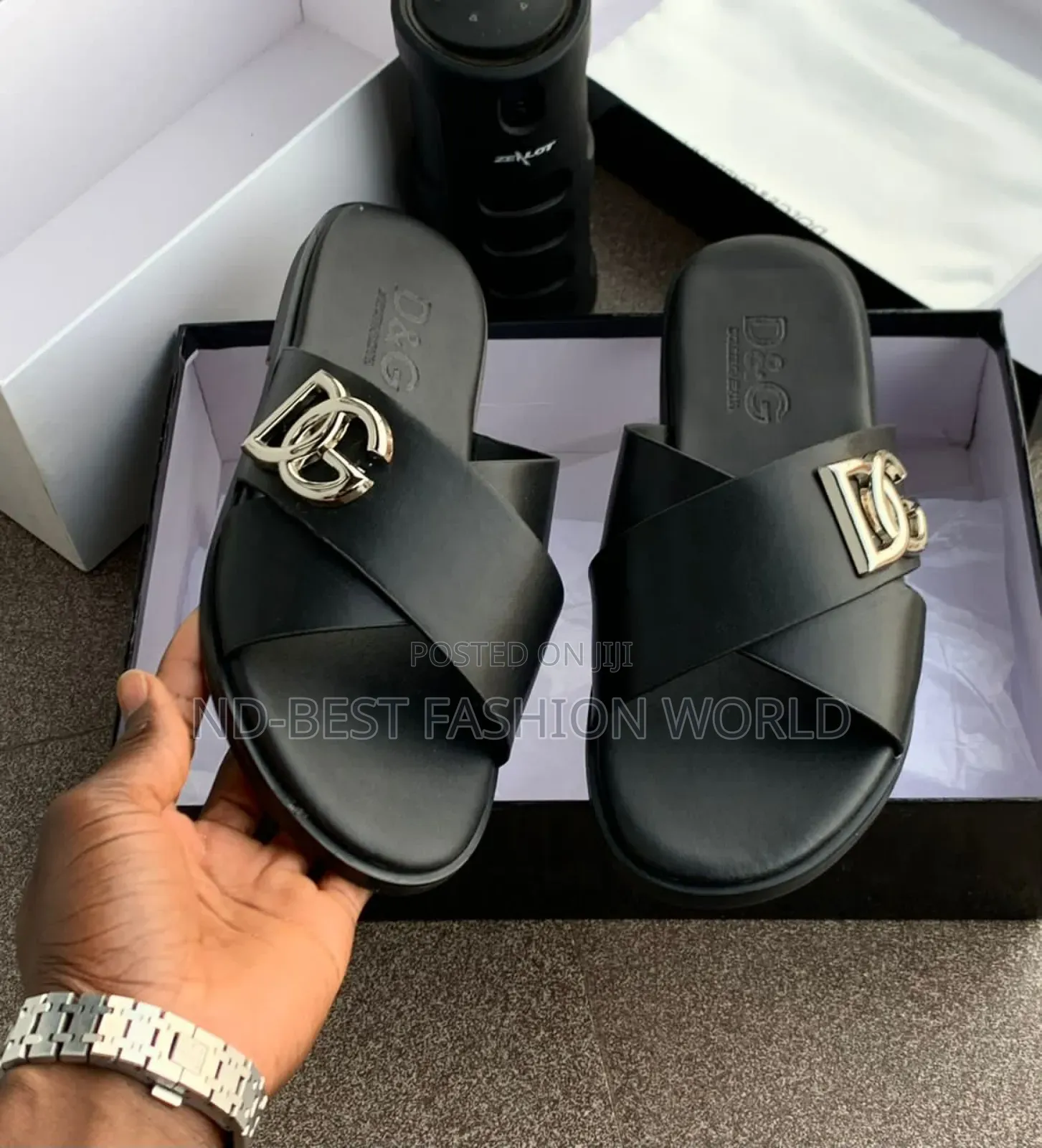 Pure Leather Slippers 46