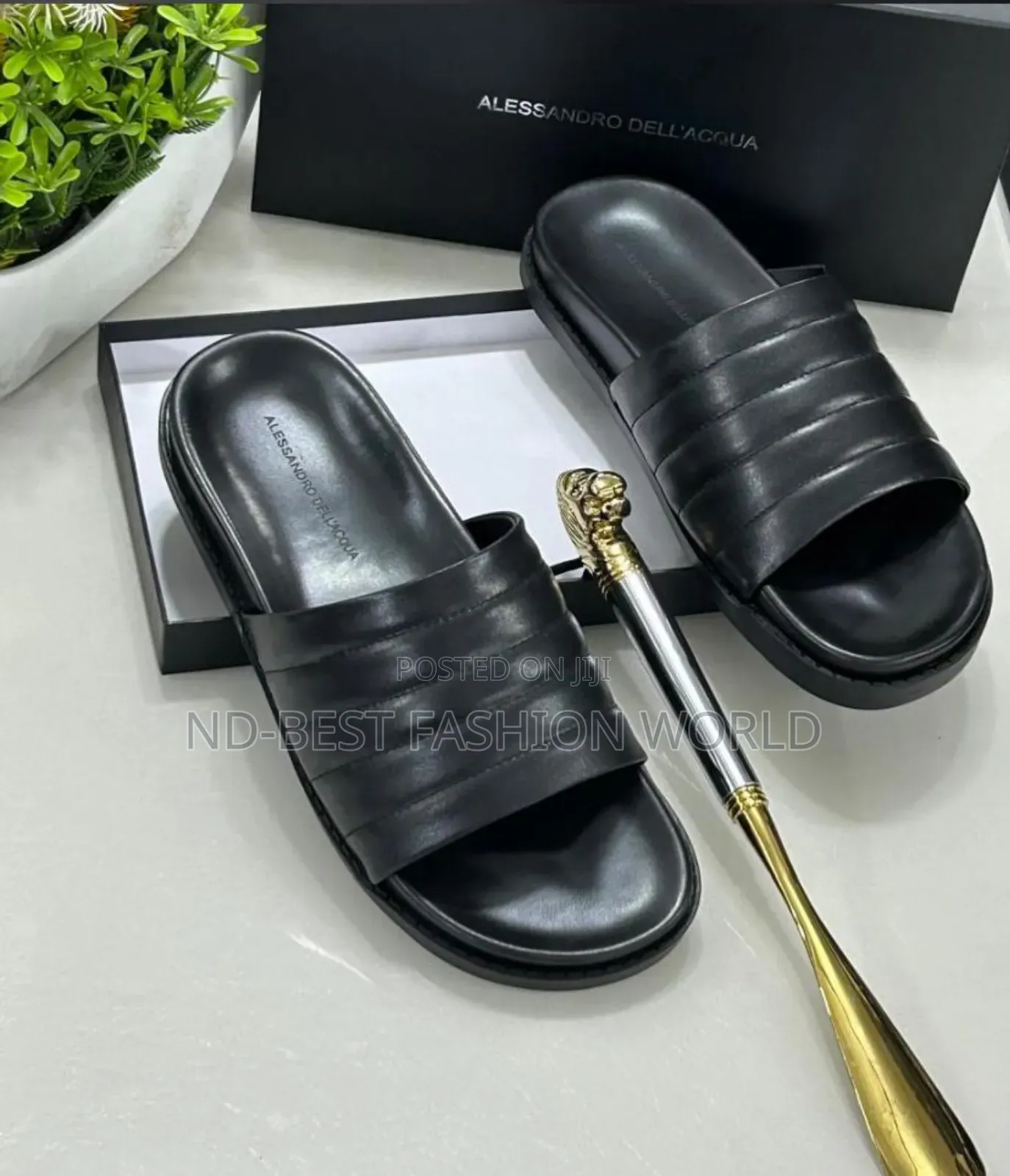 Pure Leather Slippers 46