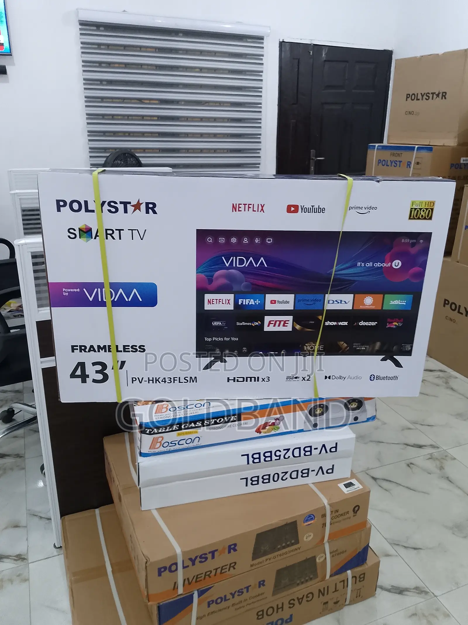 Polystar 43" Frameless Smart Tv PV-HK43FLSM (Smart Deal)