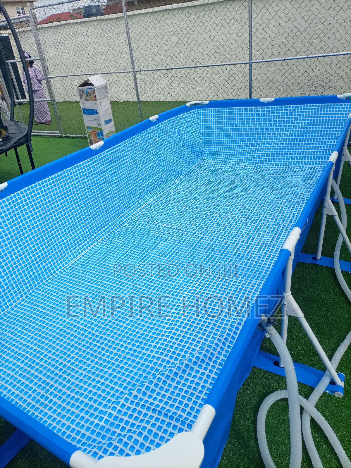 Metal Frame Rectangular Frame Pool Set - 15 X 7 X 3
