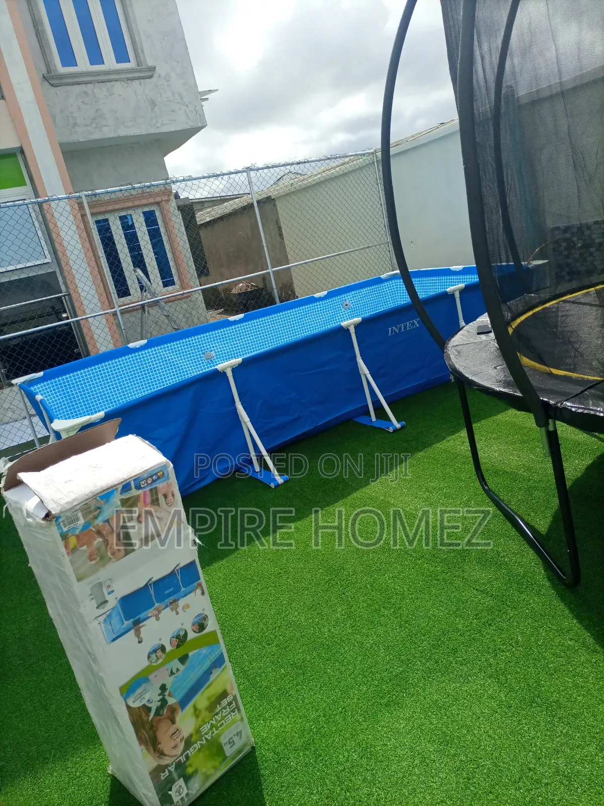 Metal Frame Rectangular Frame Pool Set - 15 X 7 X 3
