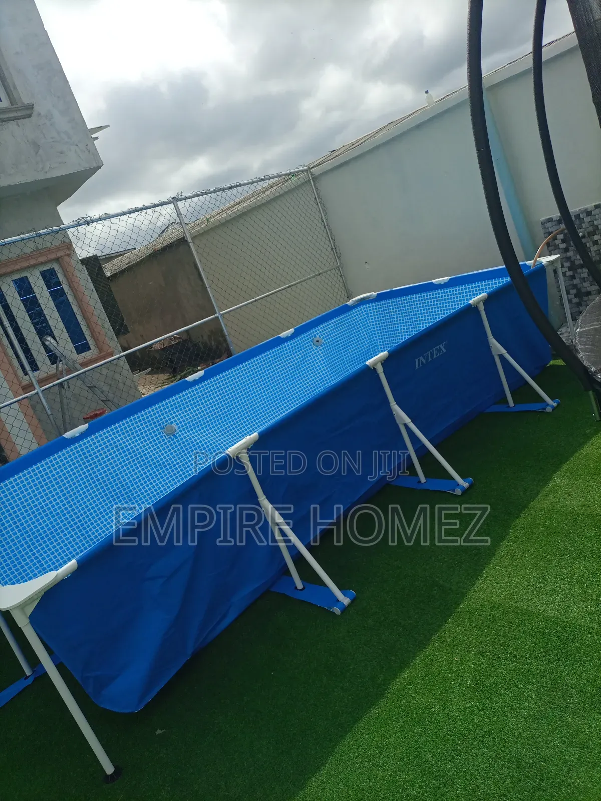 Metal Frame Rectangular Frame Pool Set - 15 X 7 X 3