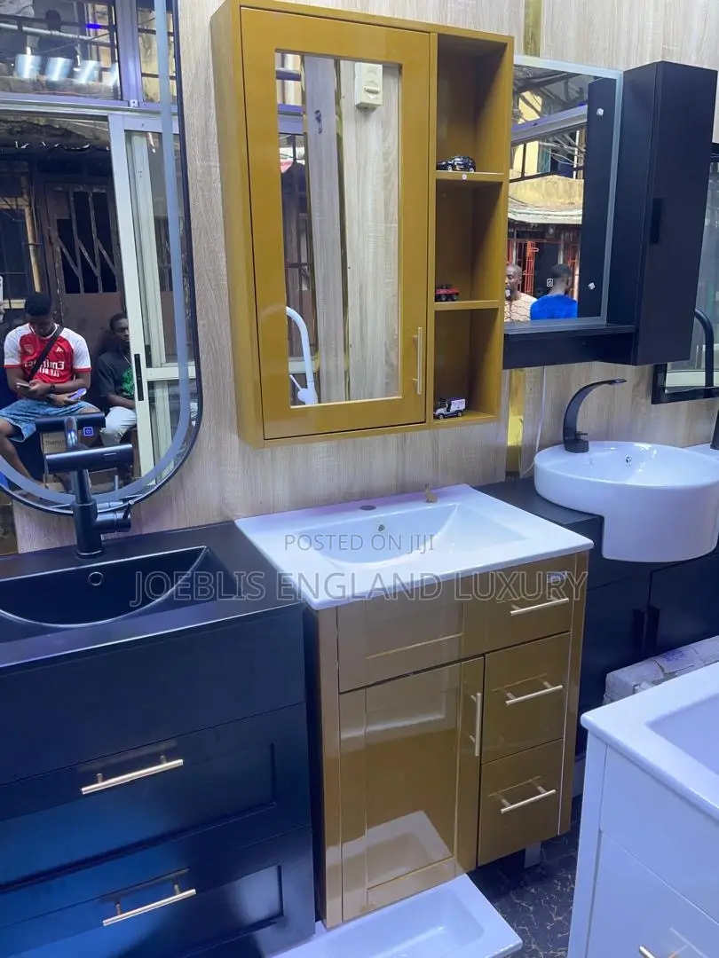 Gold Cabinet Basin