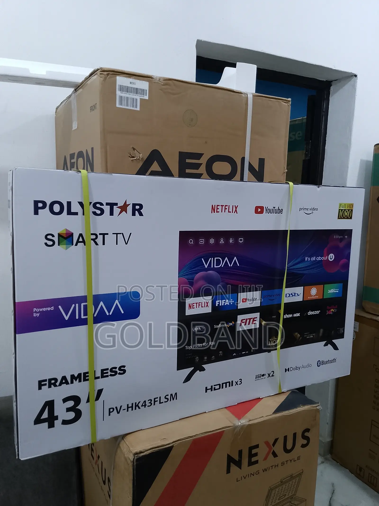 The Classic Polystar 43" Frameless Smart Tv PV-HK43FLSM