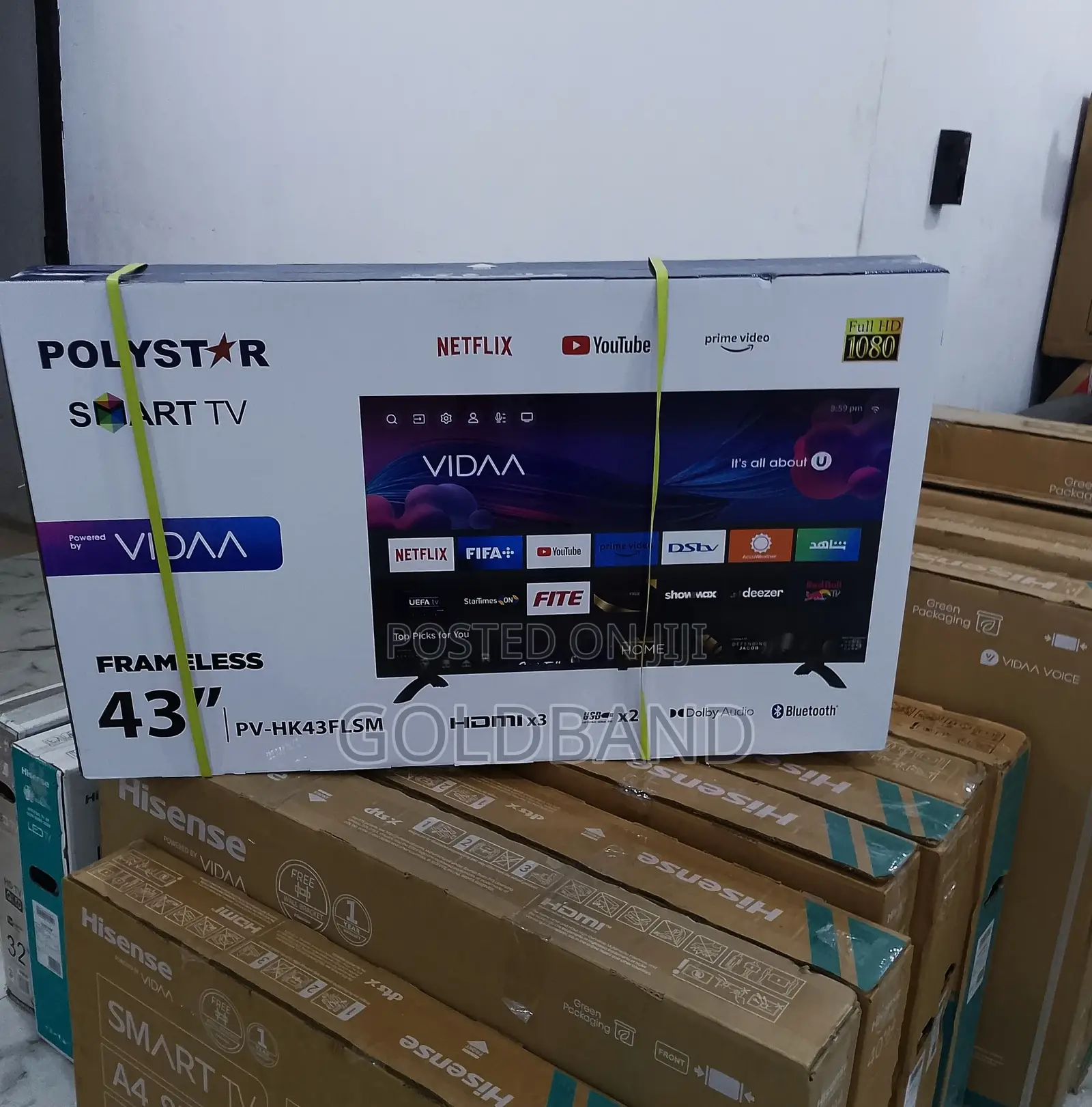 PV-HK43FLSM the Best 43" Polystar Frameless Full HD Smart Tv