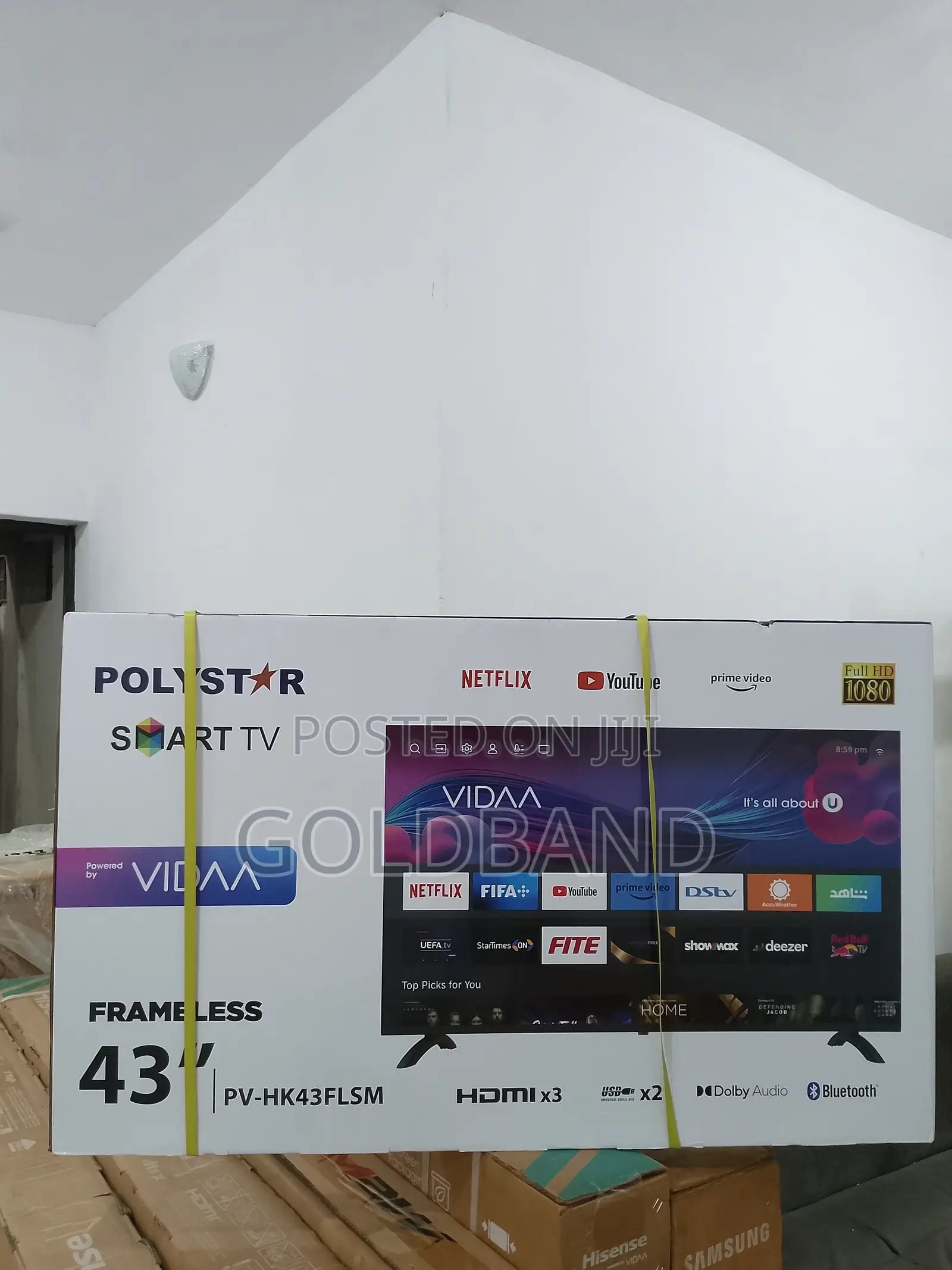 The Portable PV-HK43FLSM 43" Polystar Frameless Smart Tv