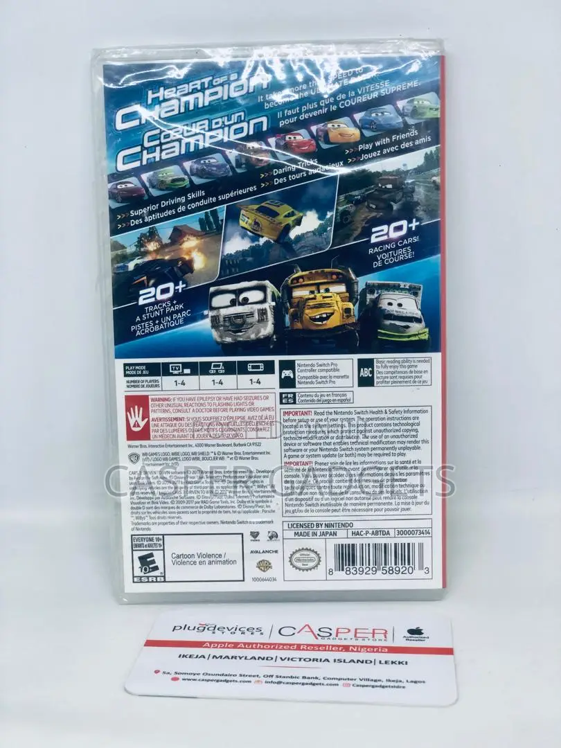 Cars 3 Driven to Win for Nintendo Switch
