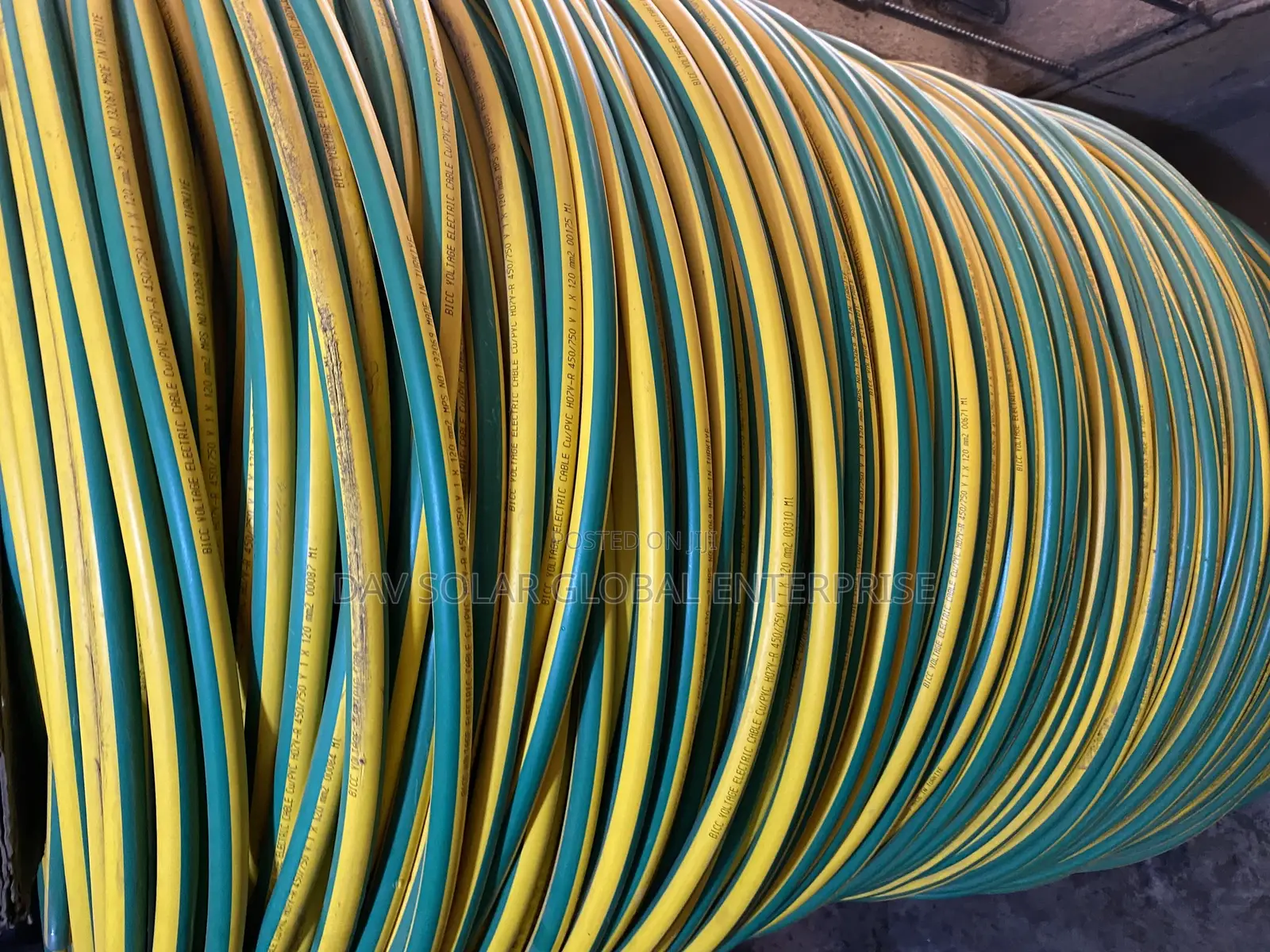 120mm Green and Yellow Copper Wire