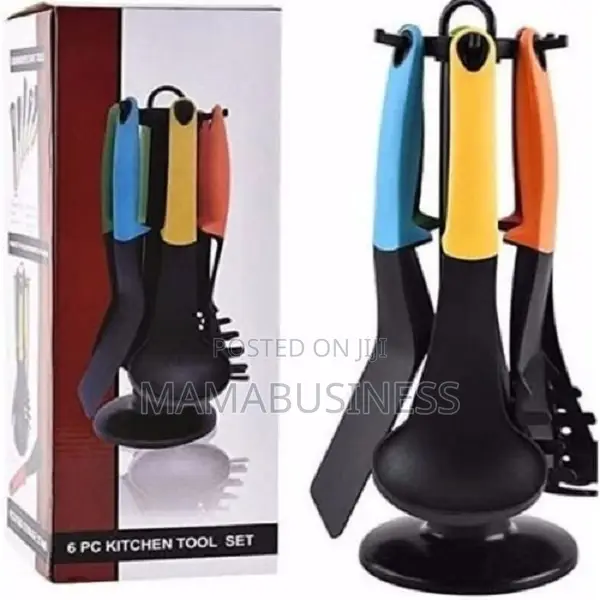 Colourful Non Stick Spoons Kitchen Tool Set - 6pcs