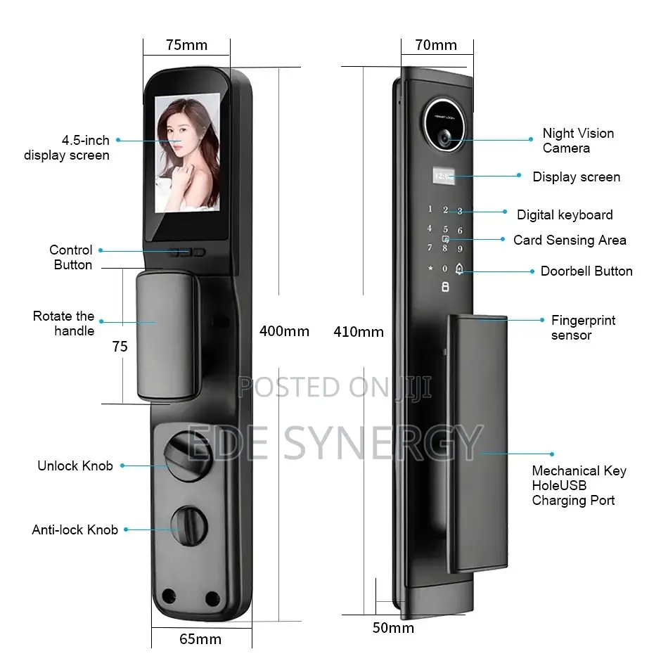 2024 Biometric Smartlock, Smart App, Face ID Home and Office