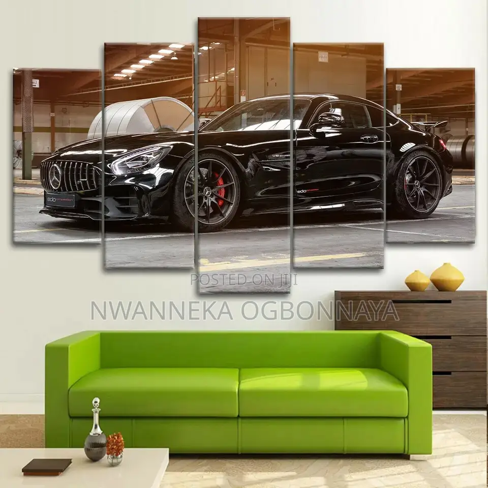 5 Pieces Canvas Art Luxury Super Sports Car Artwork