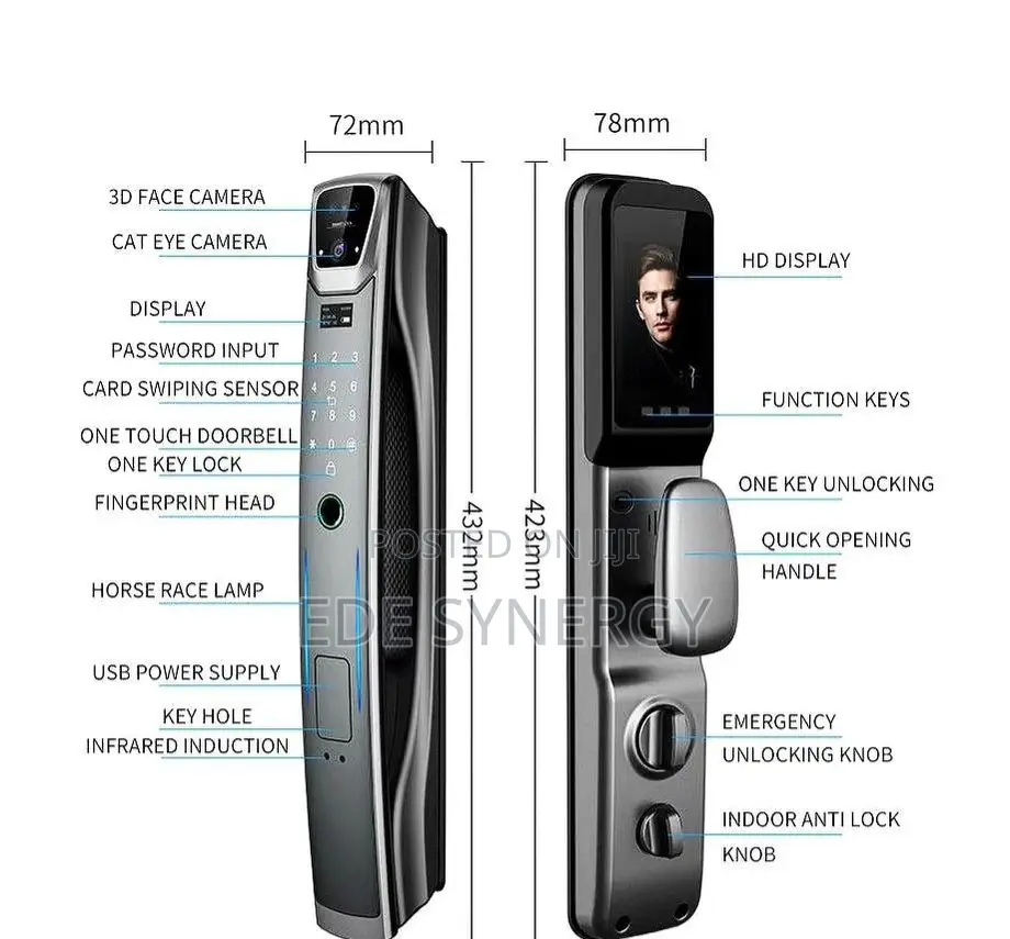 Advanced Feature Automated Biometric Smartlock Home and Offi