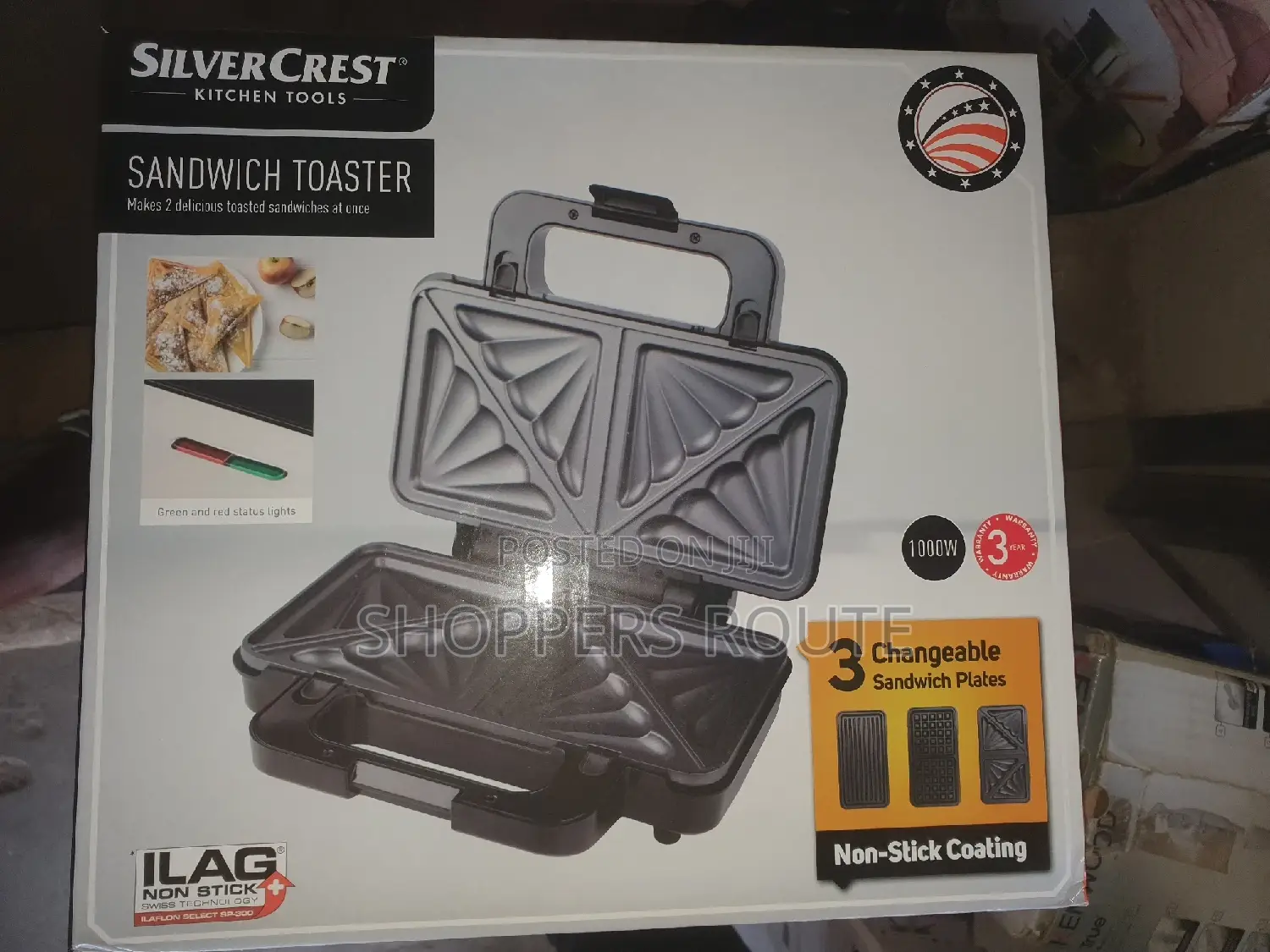Silvercrest German 3in1 Sandwich Toaster,Grill Waffle Maker