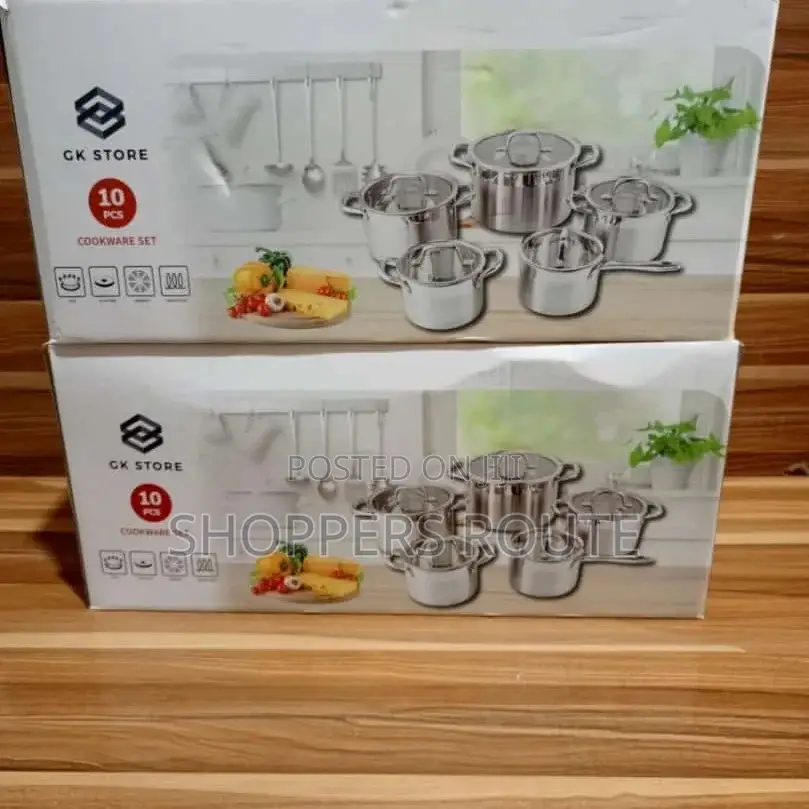 GK Store 10 Piece Stainless Steel Cookware Set