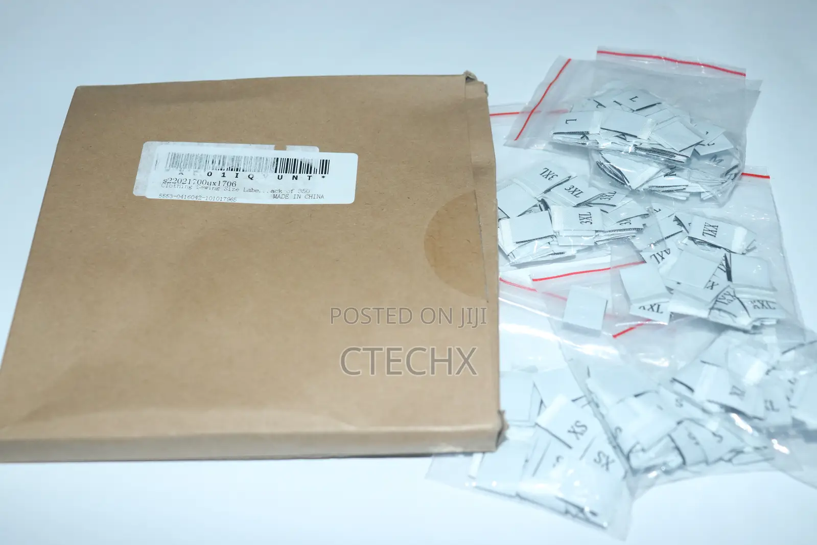 Pack of 350 Clothing Sewing Size Labels S/M/L/Xl/XXL/3xl