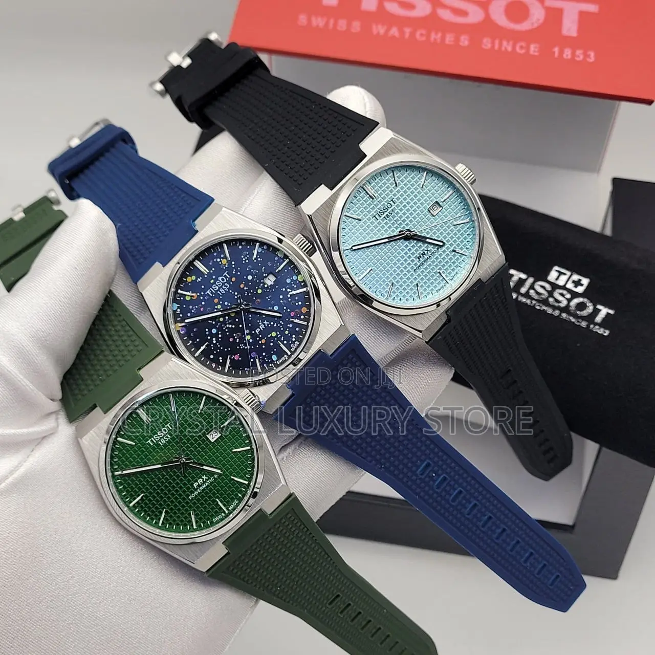 Tissot Quality Luxury Men Rubber Strap Wristwatch