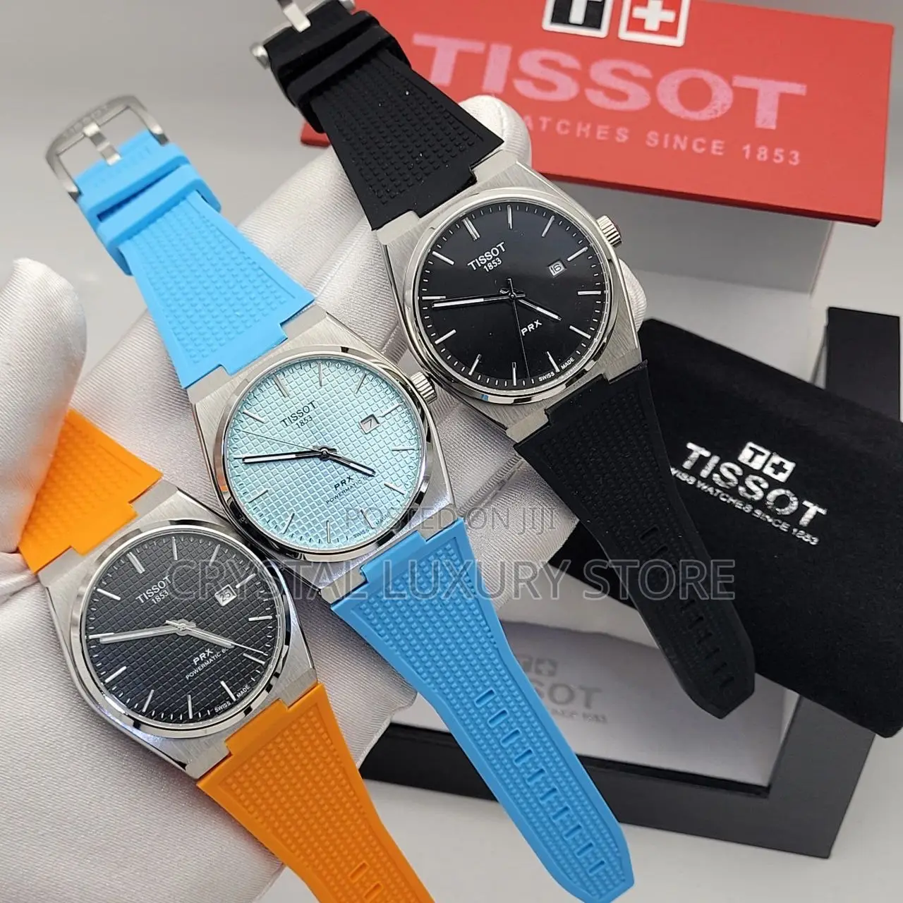 Tissot Quality Luxury Men Rubber Strap Wristwatch