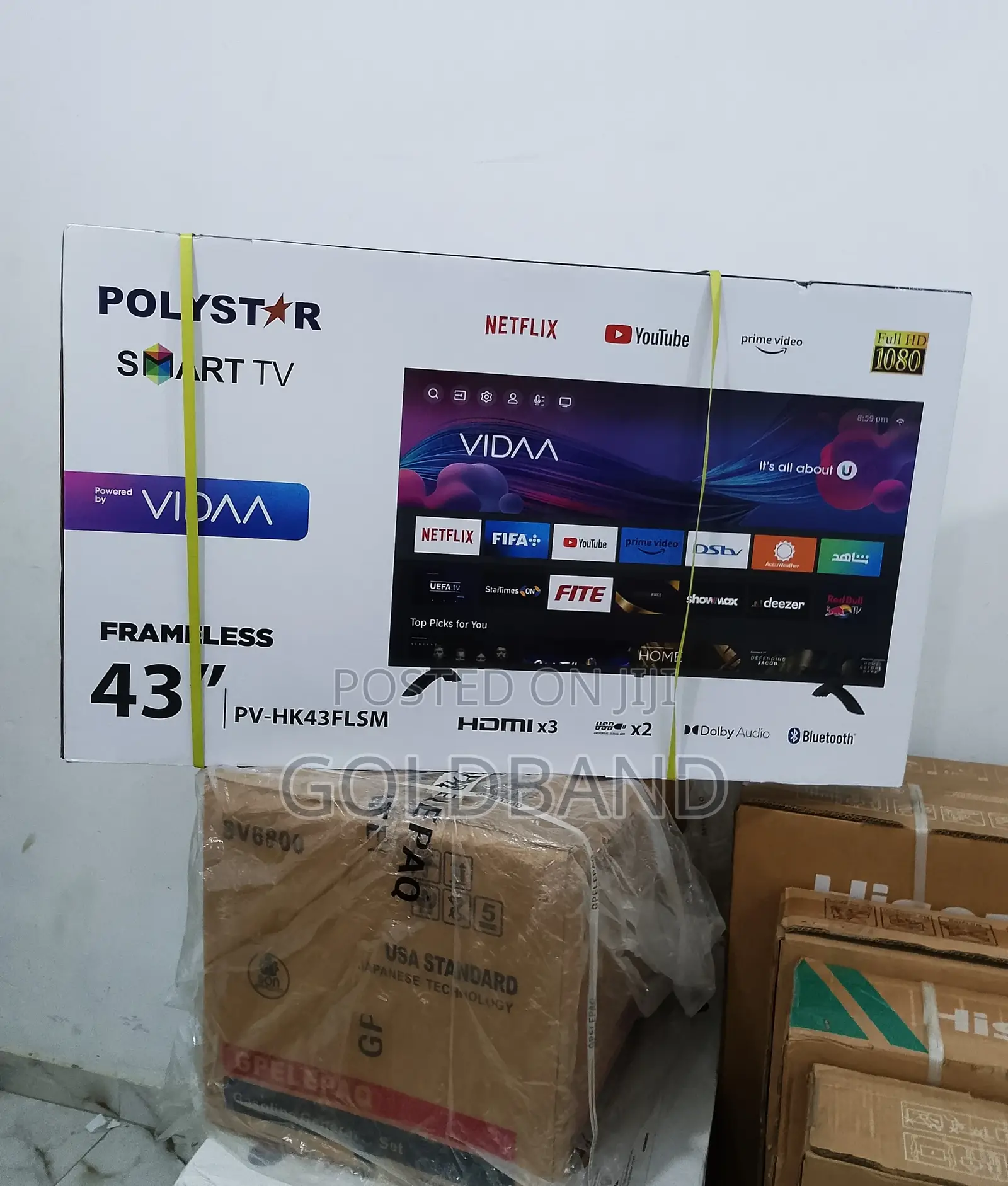 Polystar 43inches Framless Full HD Smart Tv PV-HK43FLSM