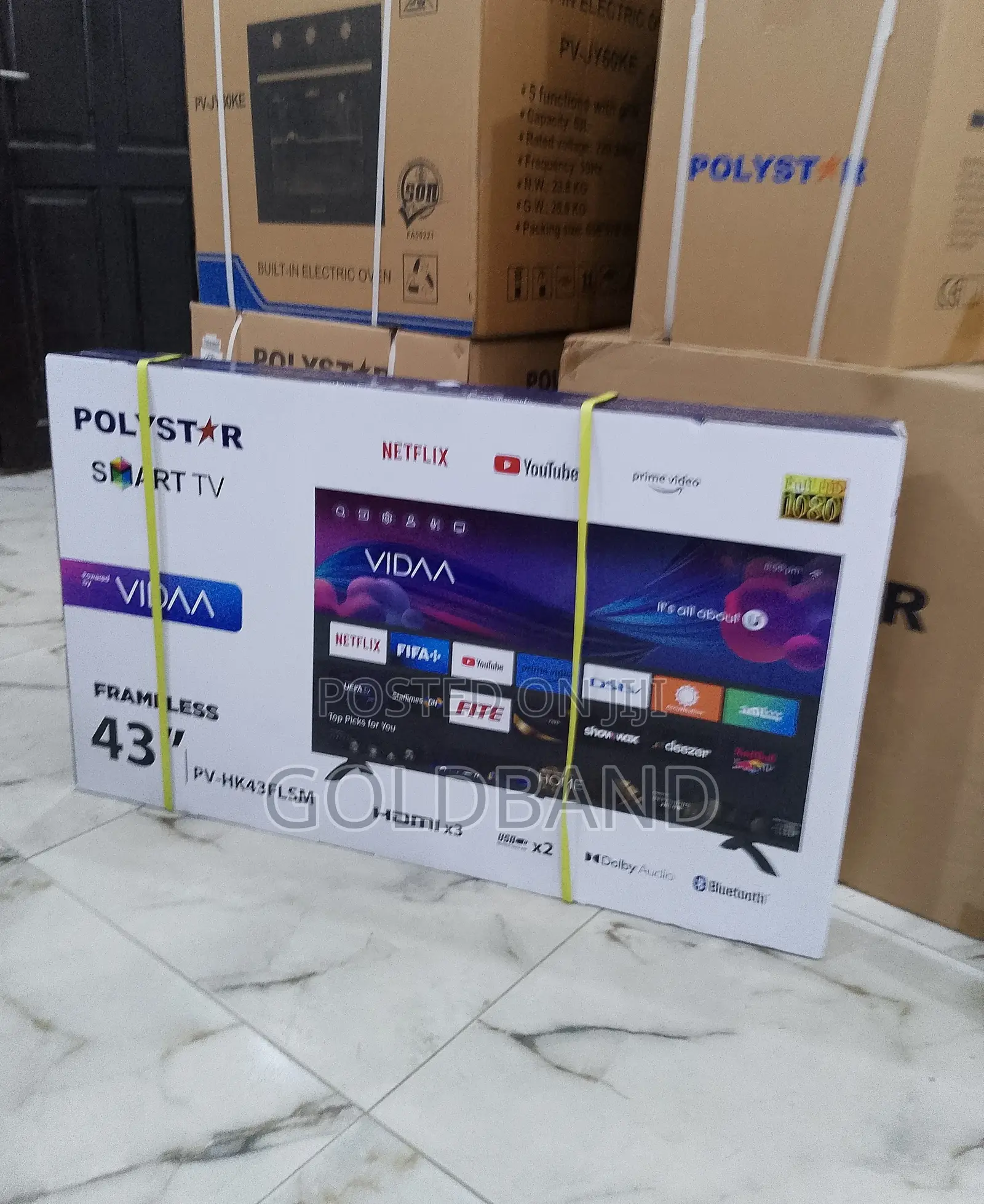 Luxury 43inches Polystar Frameless Smart Tv "PV-HK43FLSM"