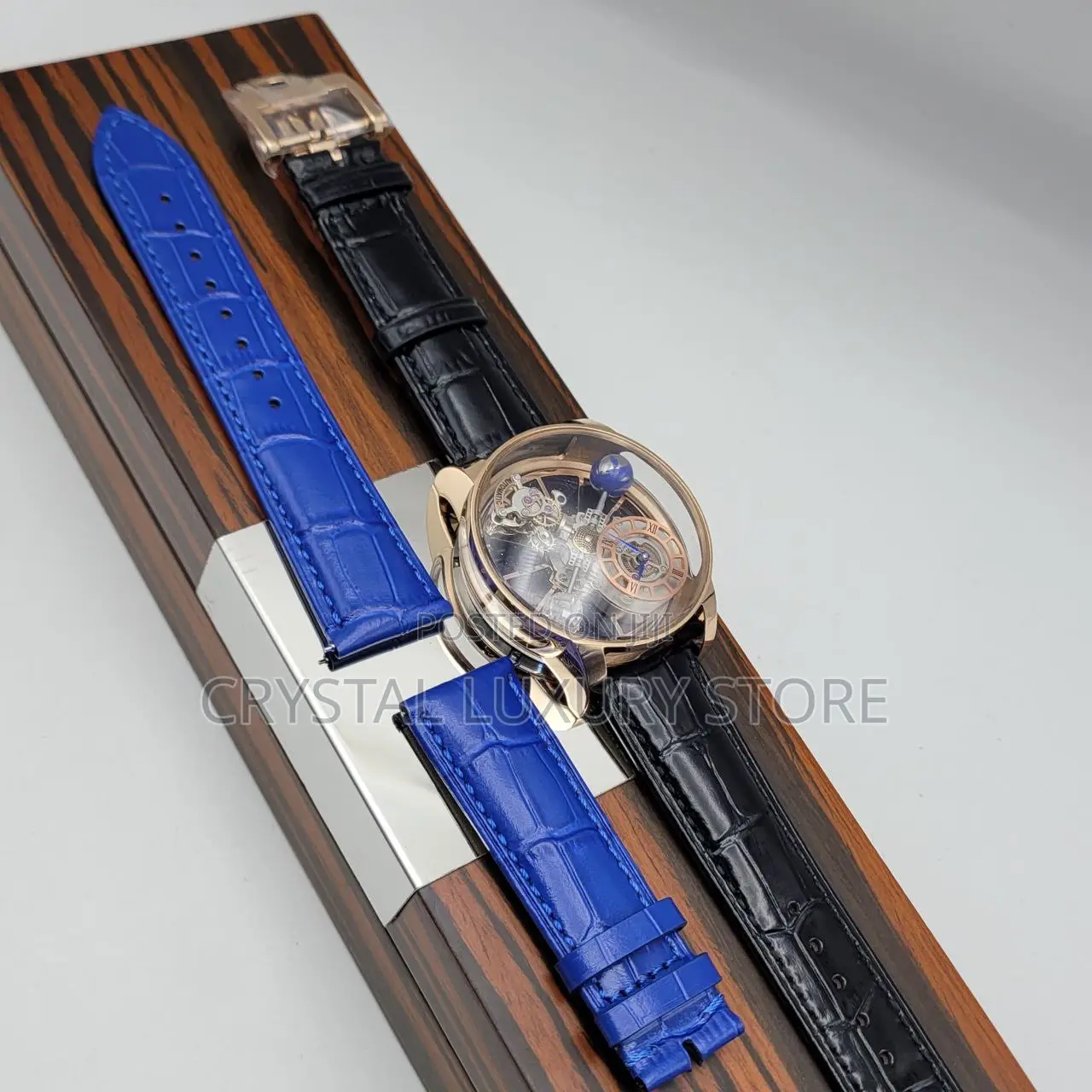 Jacob and Co Quality Luxury Men Leather Strap Wristwatch