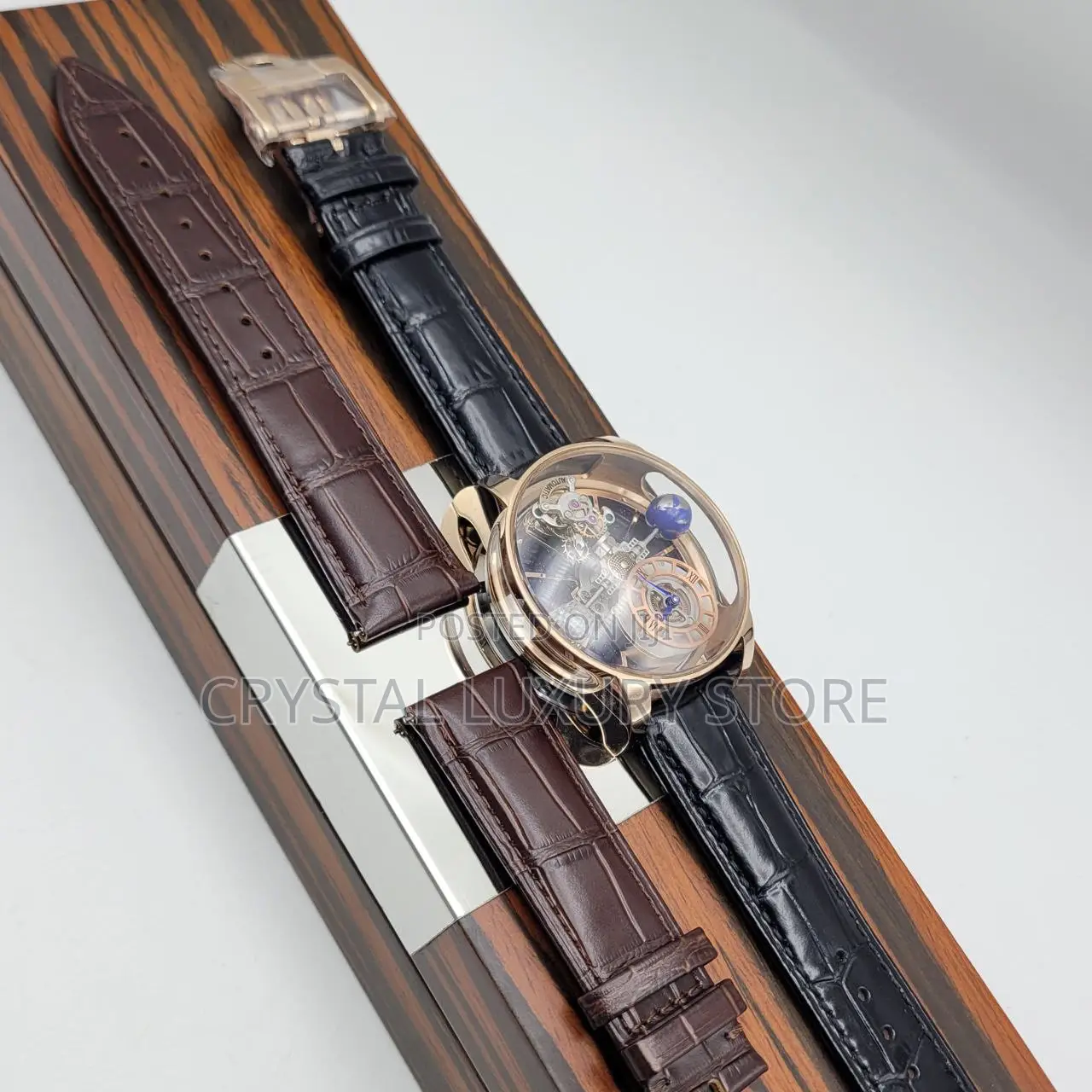 Jacob and Co Quality Luxury Men Leather Strap Wristwatch