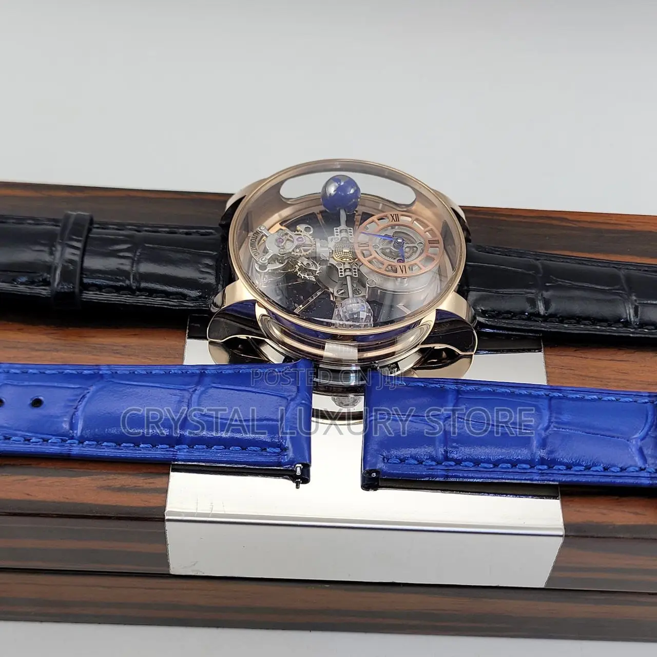 Jacob and Co Quality Luxury Men Leather Strap Wristwatch