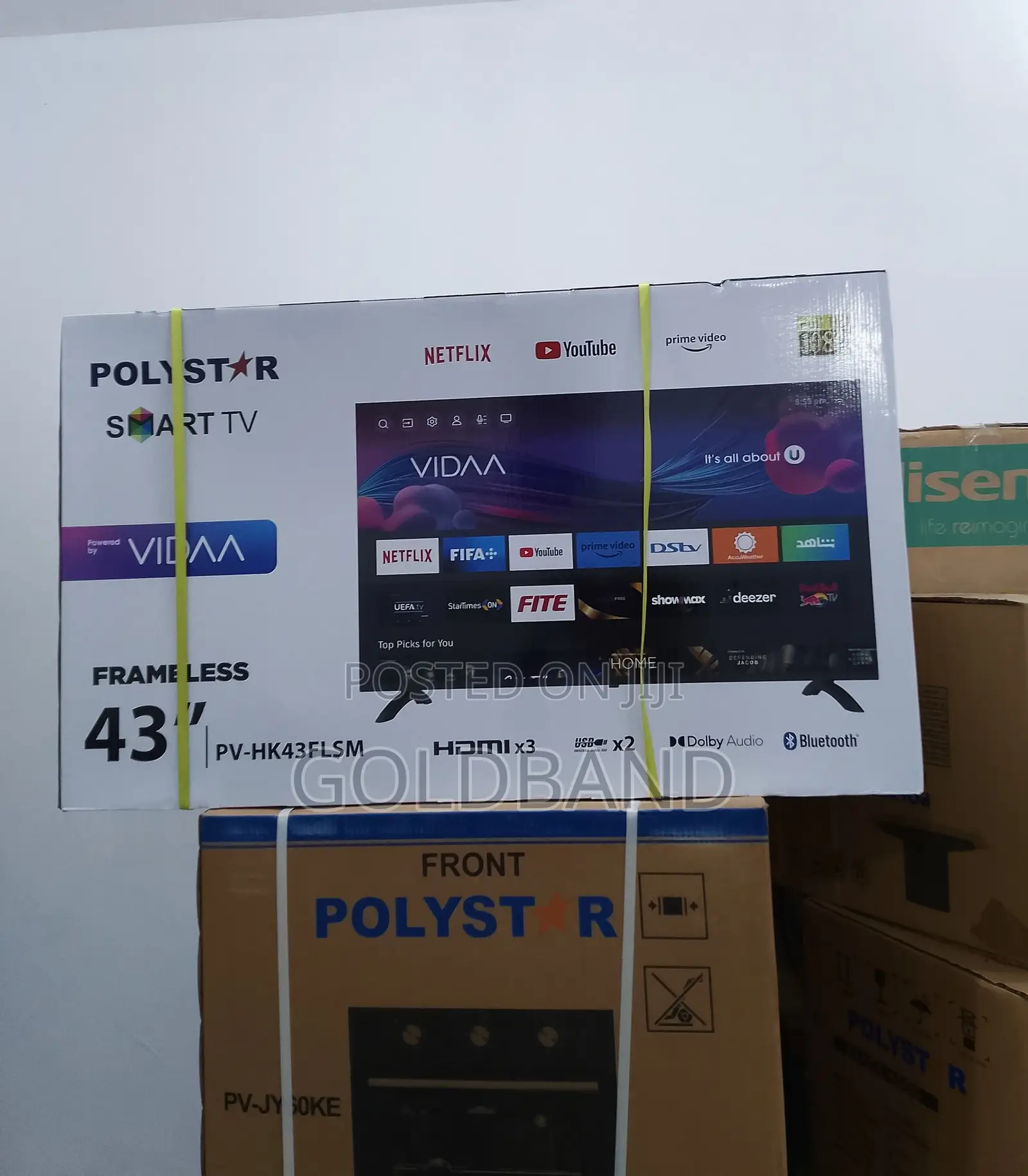 The Modern 43" Polystar Frameless Smart Tv "PV-HK43FLSLM"