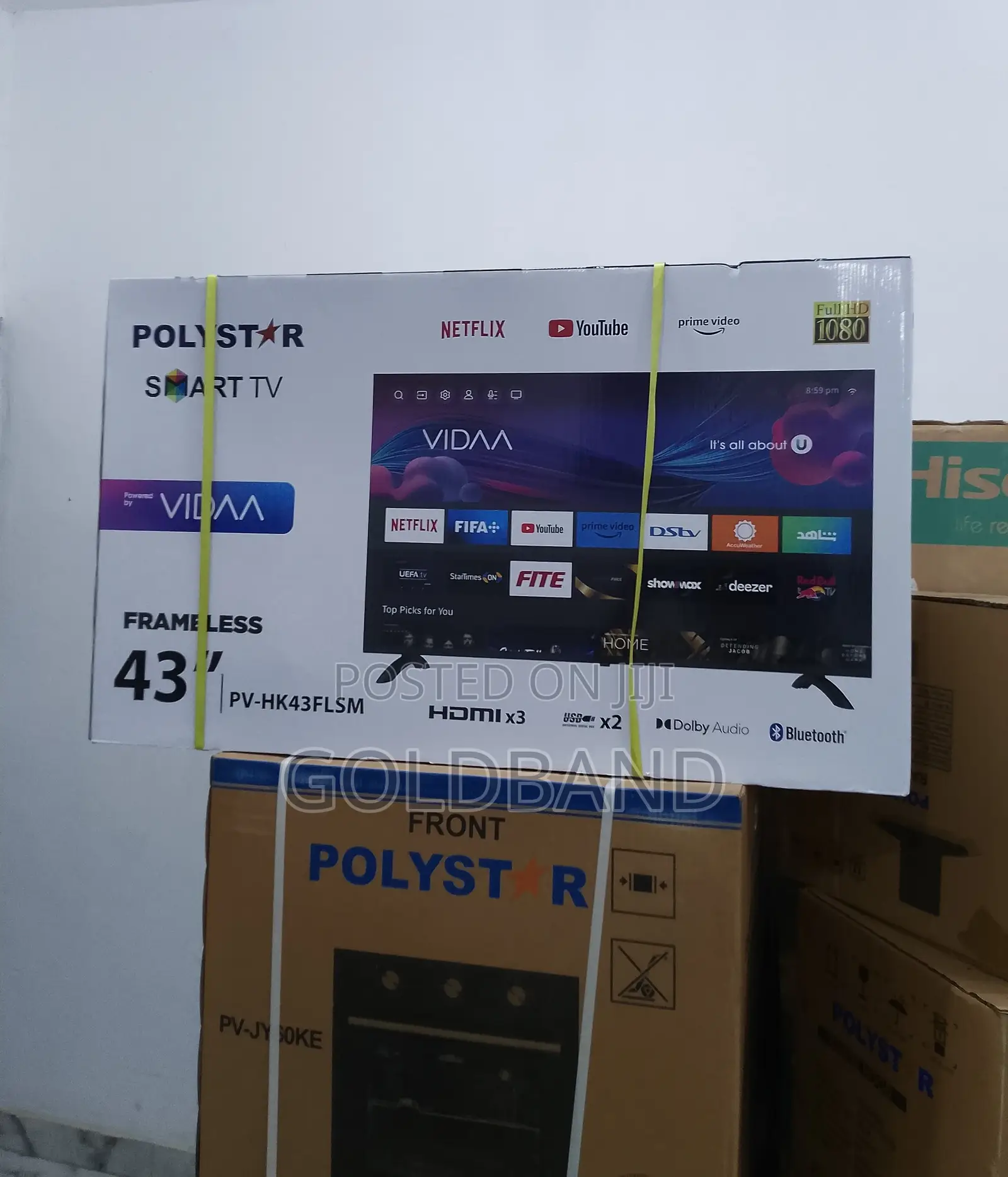 The Modern 43" Polystar Frameless Smart Tv "PV-HK43FLSLM"