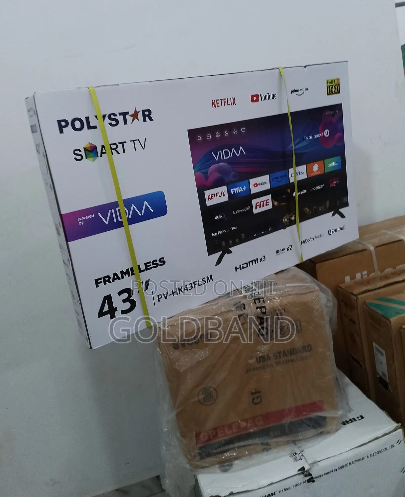 "Pv-hk43flsm" 43" Polystar 43" Framless Smart TV (Best Deal)