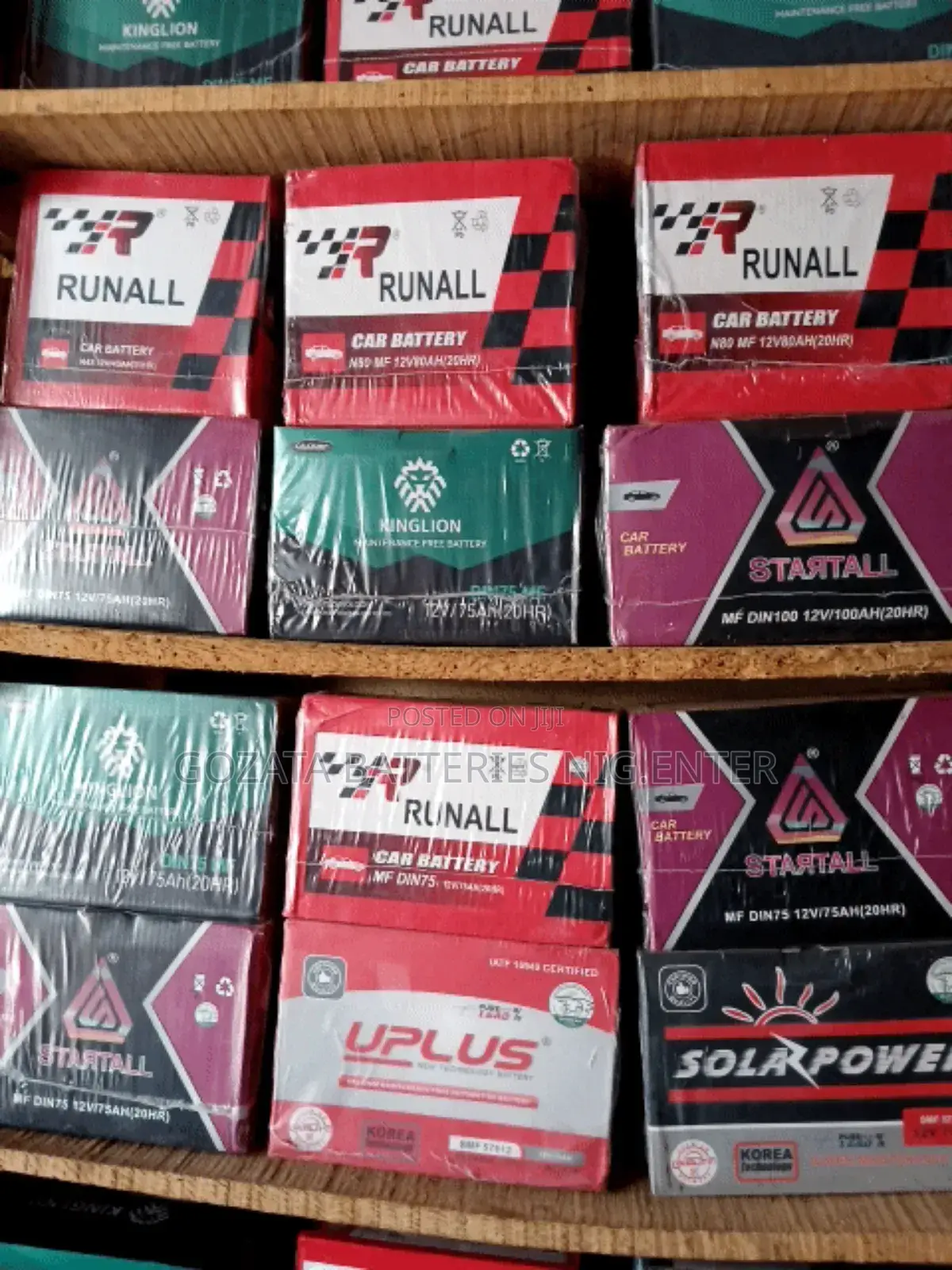 Uplus Car Battery 75ah, With 1year Warranty