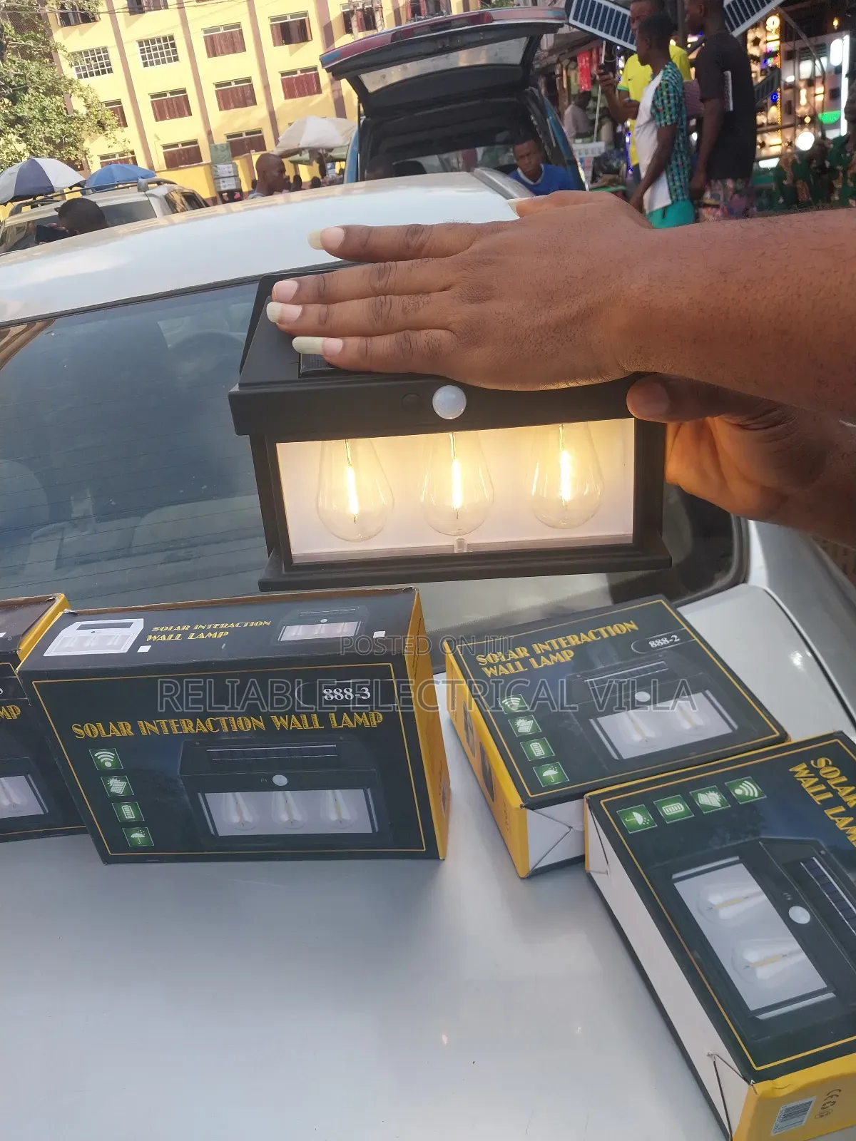 Security Solar Light 3 Bulb