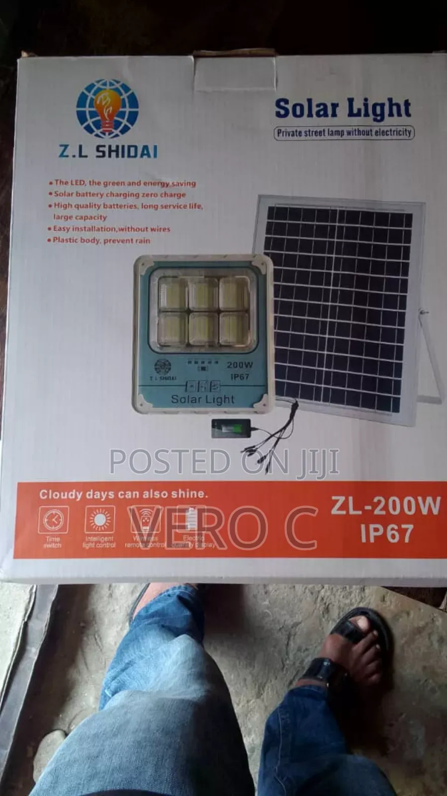 Quality 200w Solar Flood Light With Panel.