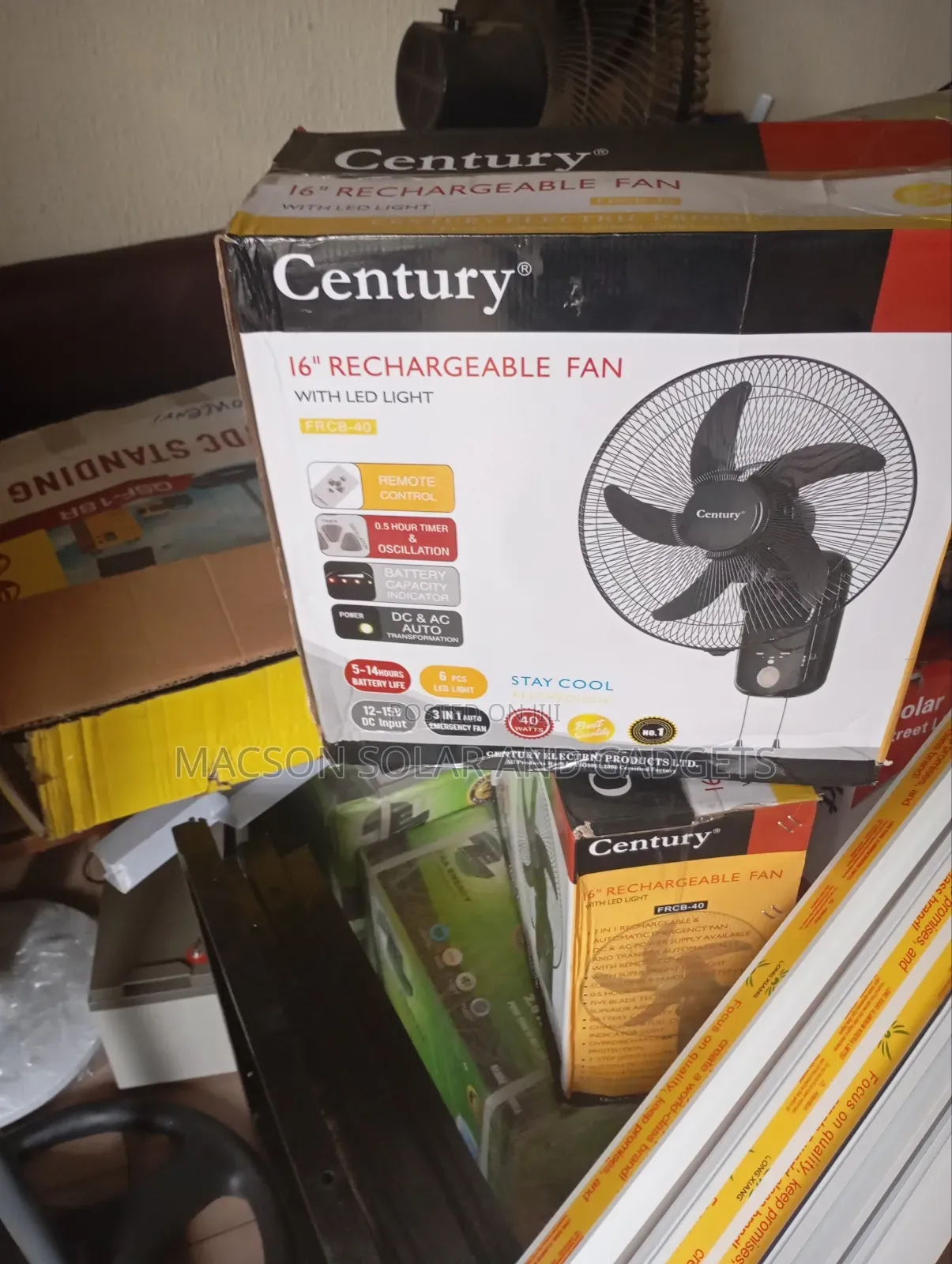 16 Inches Rechargeable Wall Fan