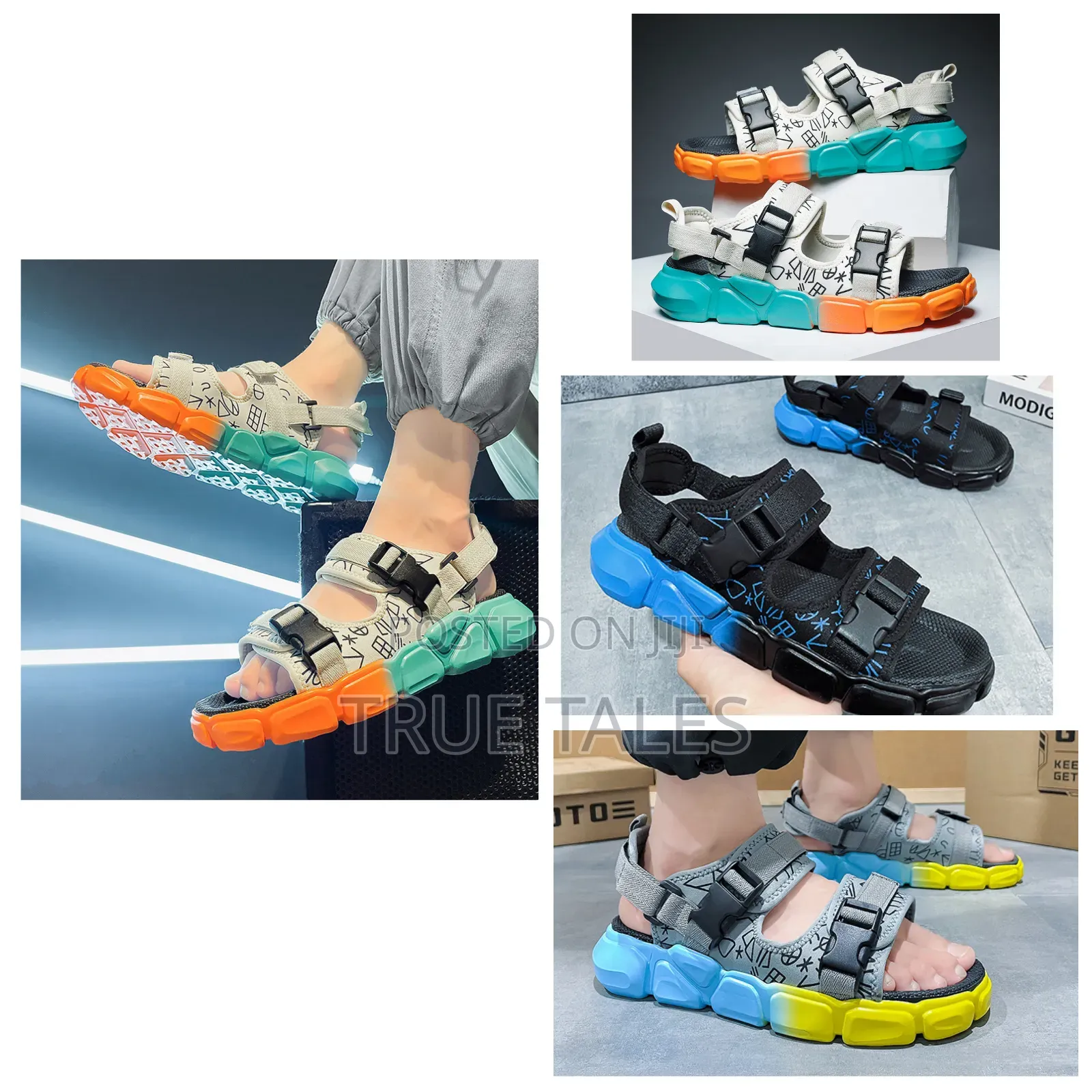 Big Boy's High Quality Multicoloured Sandals Size 38 to 45