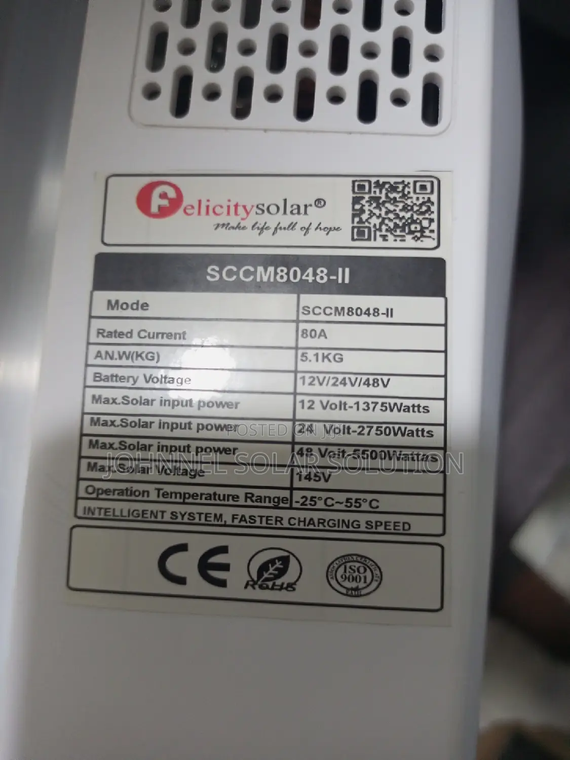 80amps 48v FELICITY SOLAR MPPT Charge Controller
