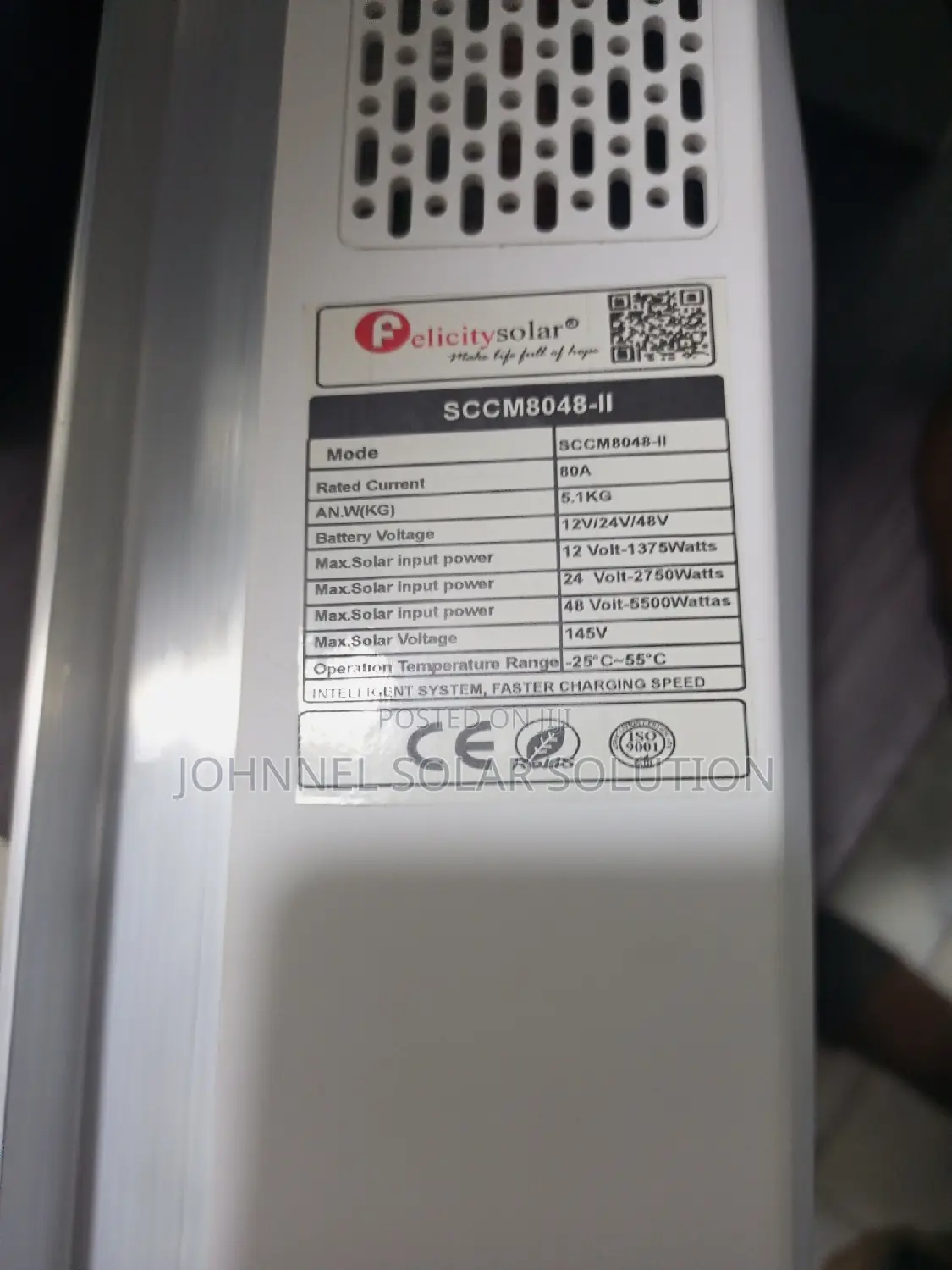 80a 48volts Felicity Solar MPPT Charge Controller Available